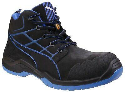 Puma Krypton S3 black/blue contrast composite toe safety boot with midsole