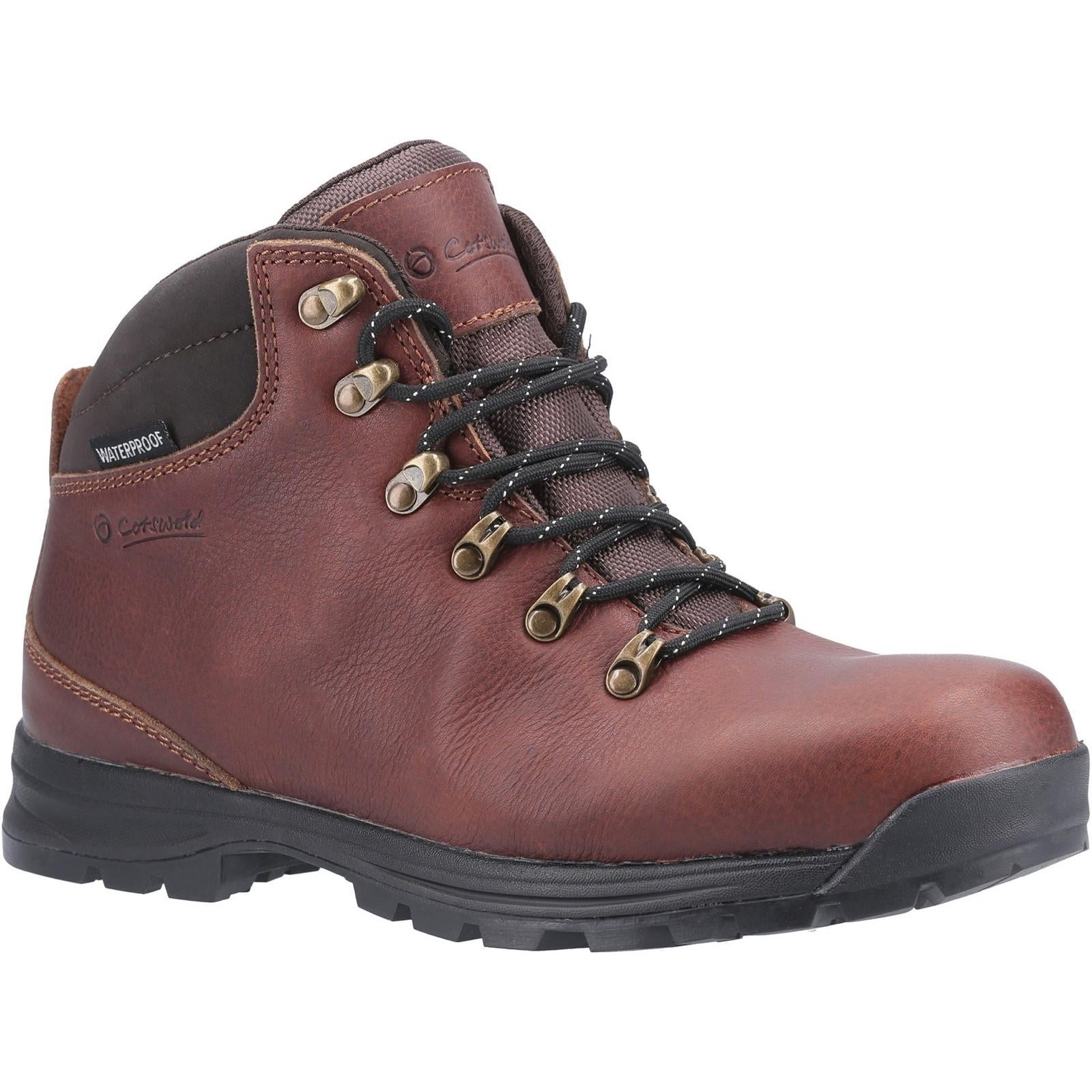 Cotswold Kingsway premium brown leather hill and trail waterproof walking boot