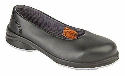 HIMALAYAN 2213 Star S1P black ladies steel toe safety court shoe with midsole