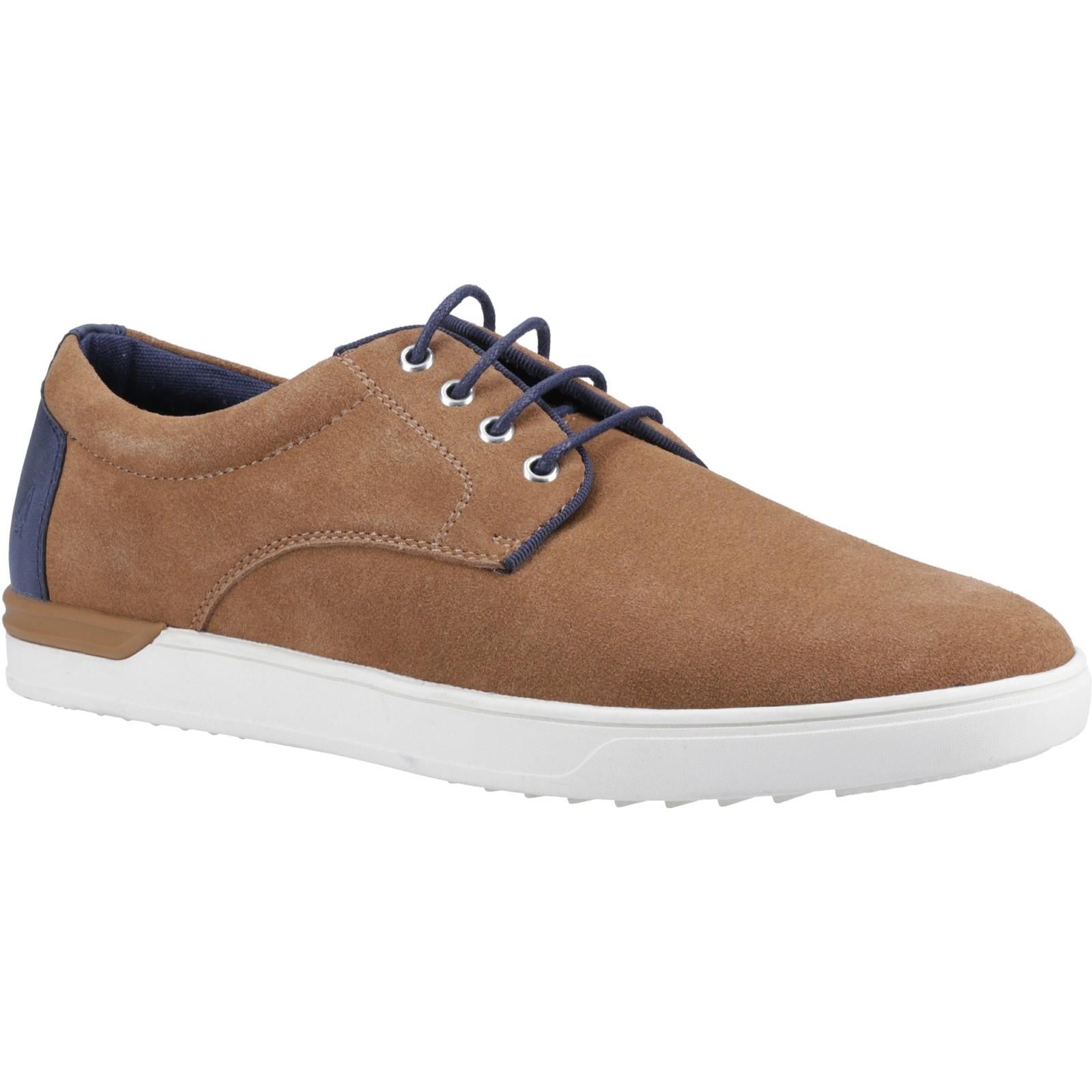 Hush Puppies Joey tan suede memory foam lace up canvas shoes