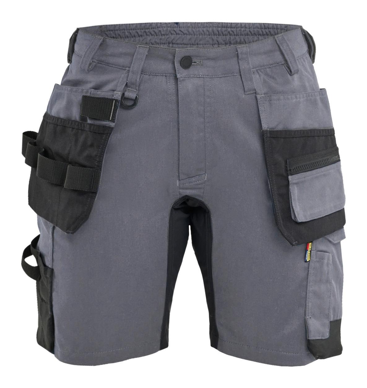 Blaklader Craftsman grey women's holster nail pockets stretch work shorts #7133