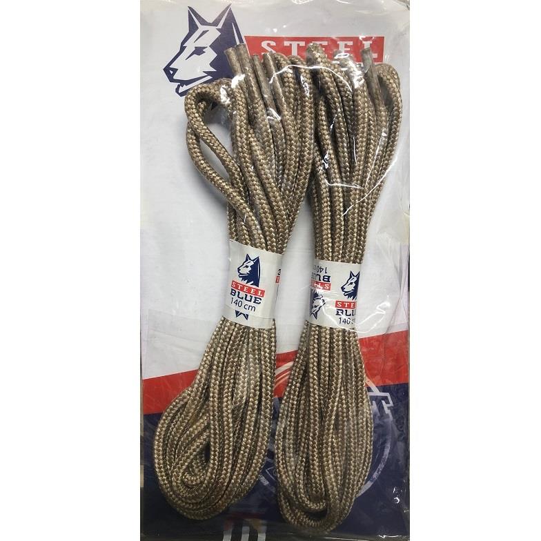Steel Blue sand 140 cm length boot laces - 2 pair pack