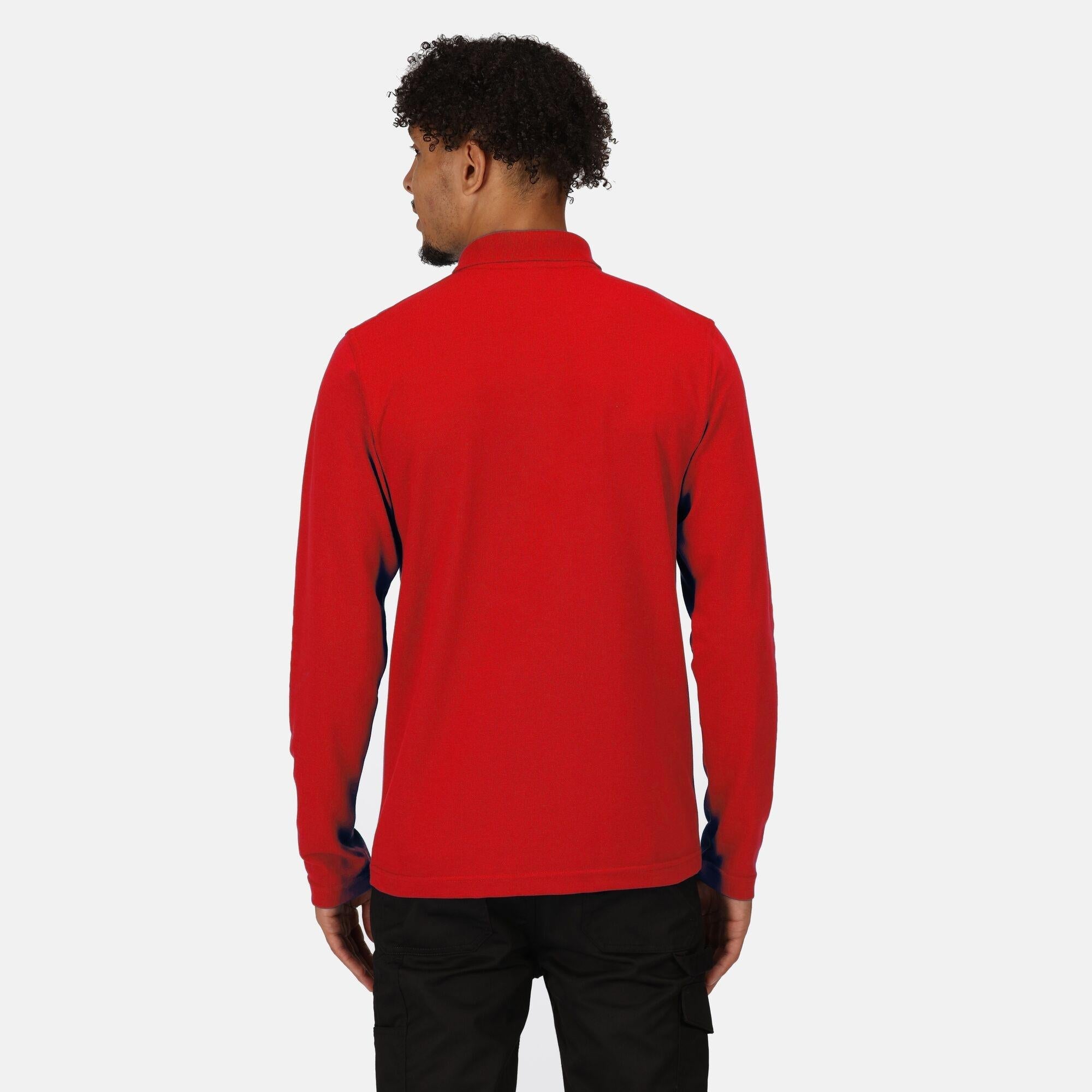 Regatta Pro red men's long-sleeve work pique polo shirt #TRS222