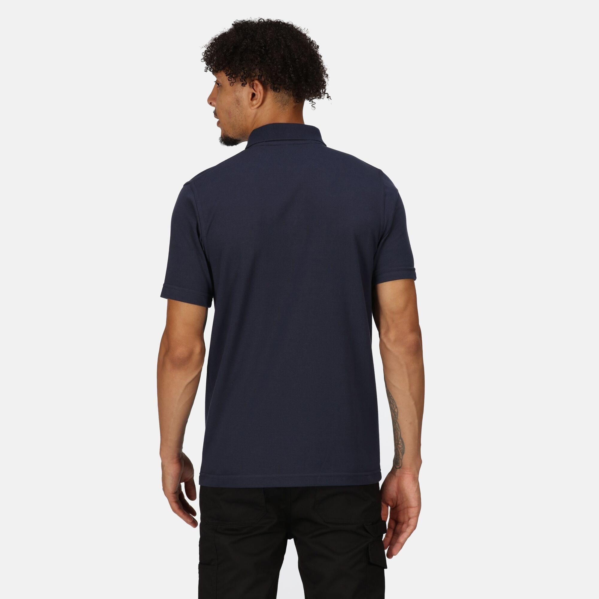 Regatta Pro navy men's short-sleeve work pique polo shirt #TRS223