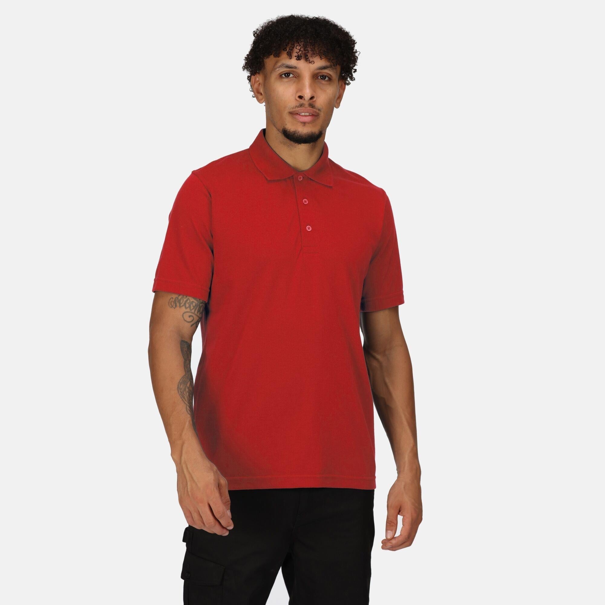 Regatta Pro red men's short-sleeve work pique polo shirt #TRS223