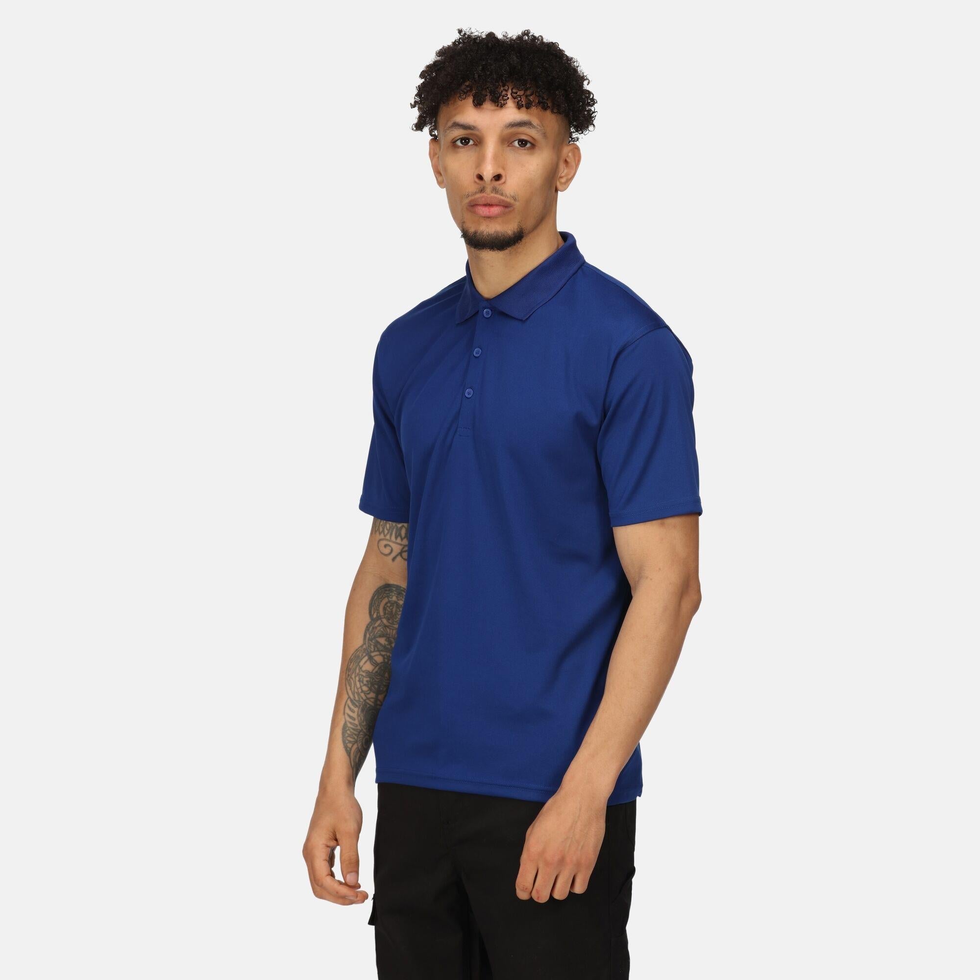 Regatta Pro royal blue men's wicking short-sleeve work polo shirt #TRS224