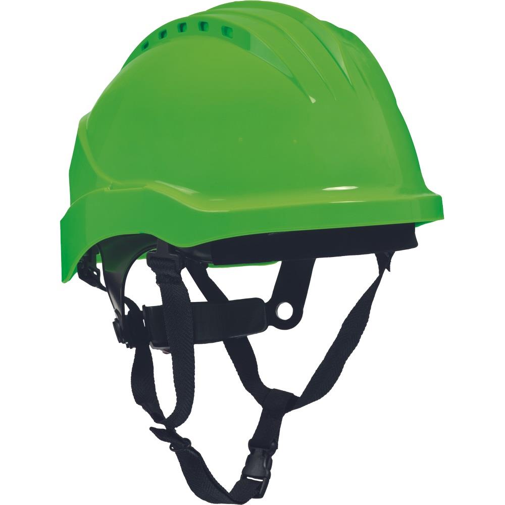 Cerva CURRO green working-at-height insulated vented safety helmet