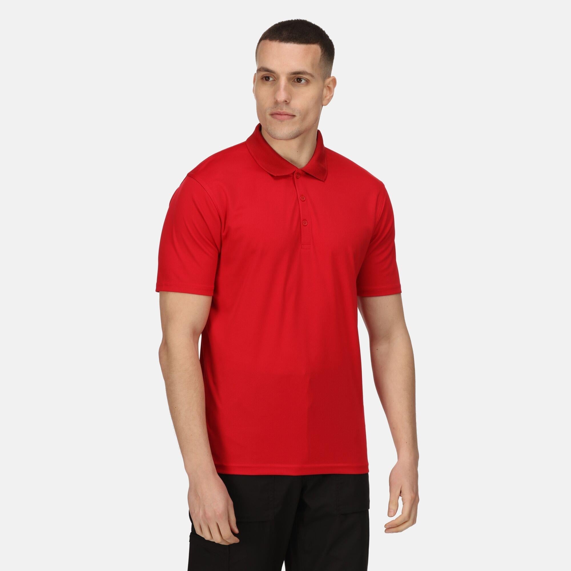 Regatta Pro red men's wicking short-sleeve work polo shirt