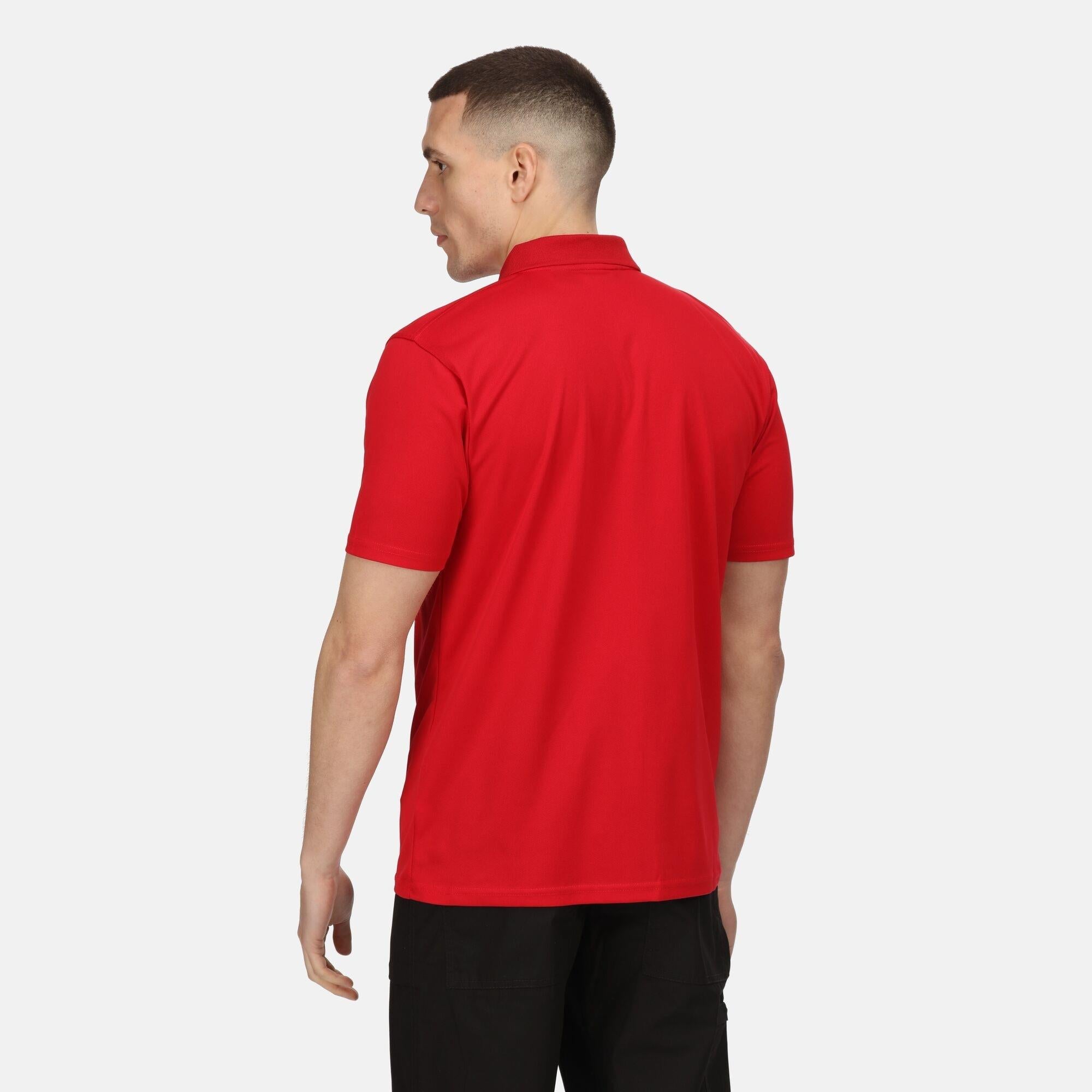 Regatta Pro red men's wicking short-sleeve work polo shirt