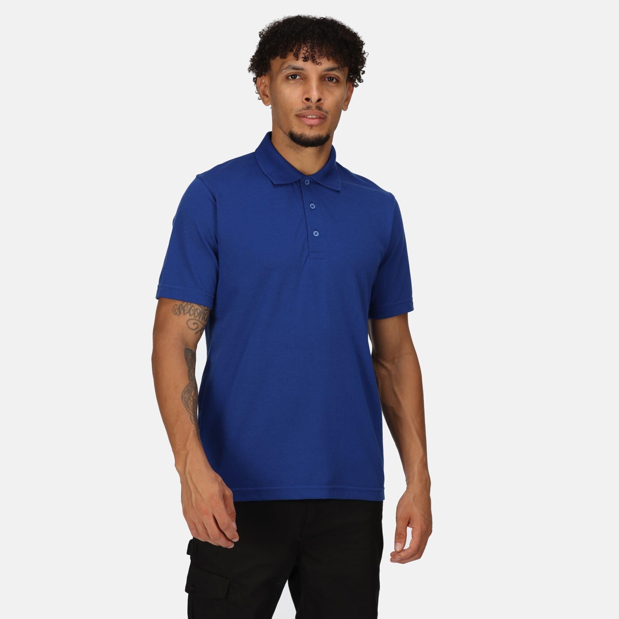 Regatta Pro royal blue men's short-sleeve work pique polo shirt #TRS223
