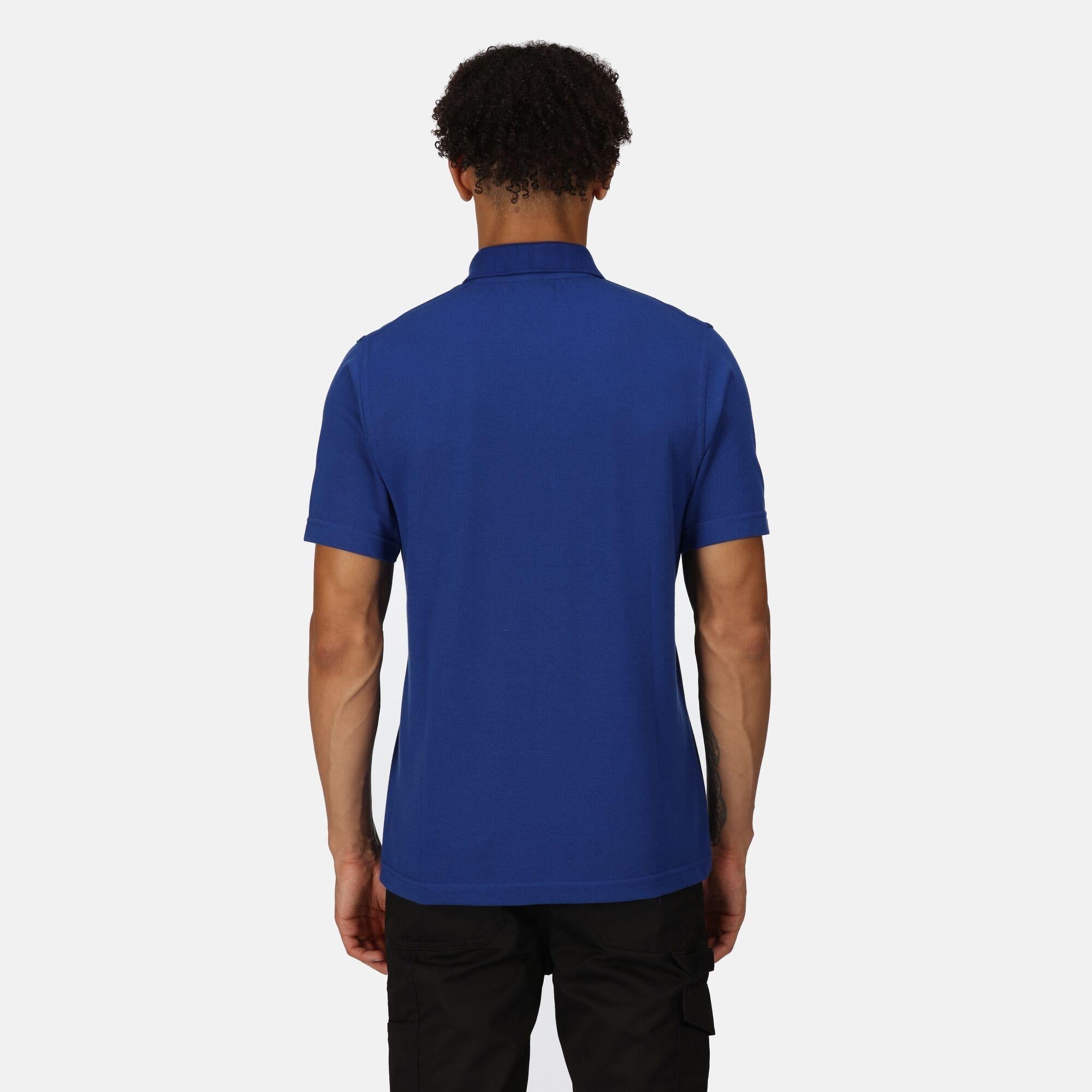 Regatta Pro royal blue men's short-sleeve work pique polo shirt #TRS223