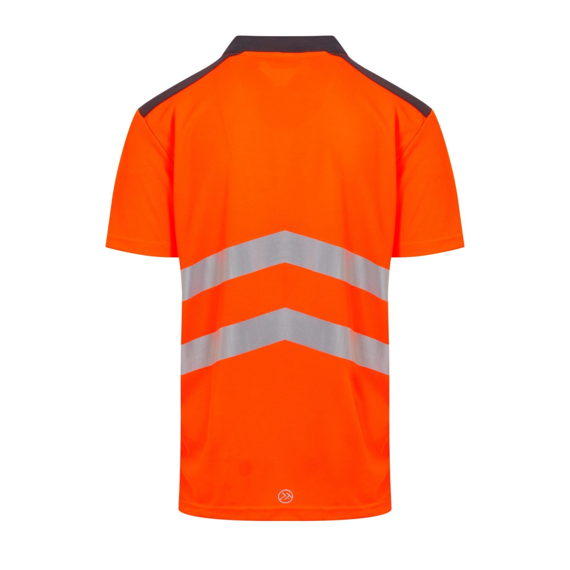 Regatta Tactical orange/grey hi-viz quick-dry wicking polo-shirt #TRS176