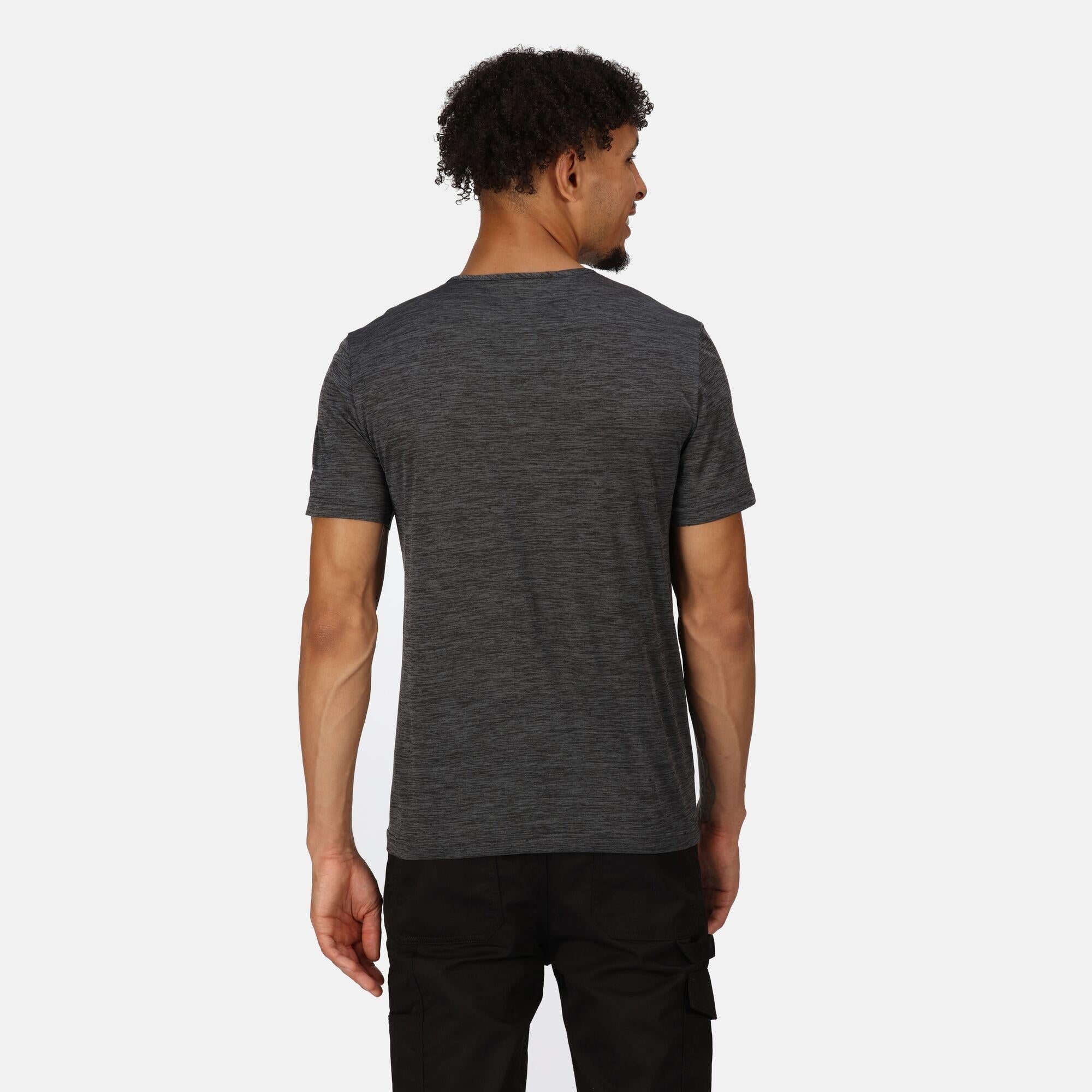 Regatta Original grey marl men's moisture-wicking T-shirt Tee #TRS303