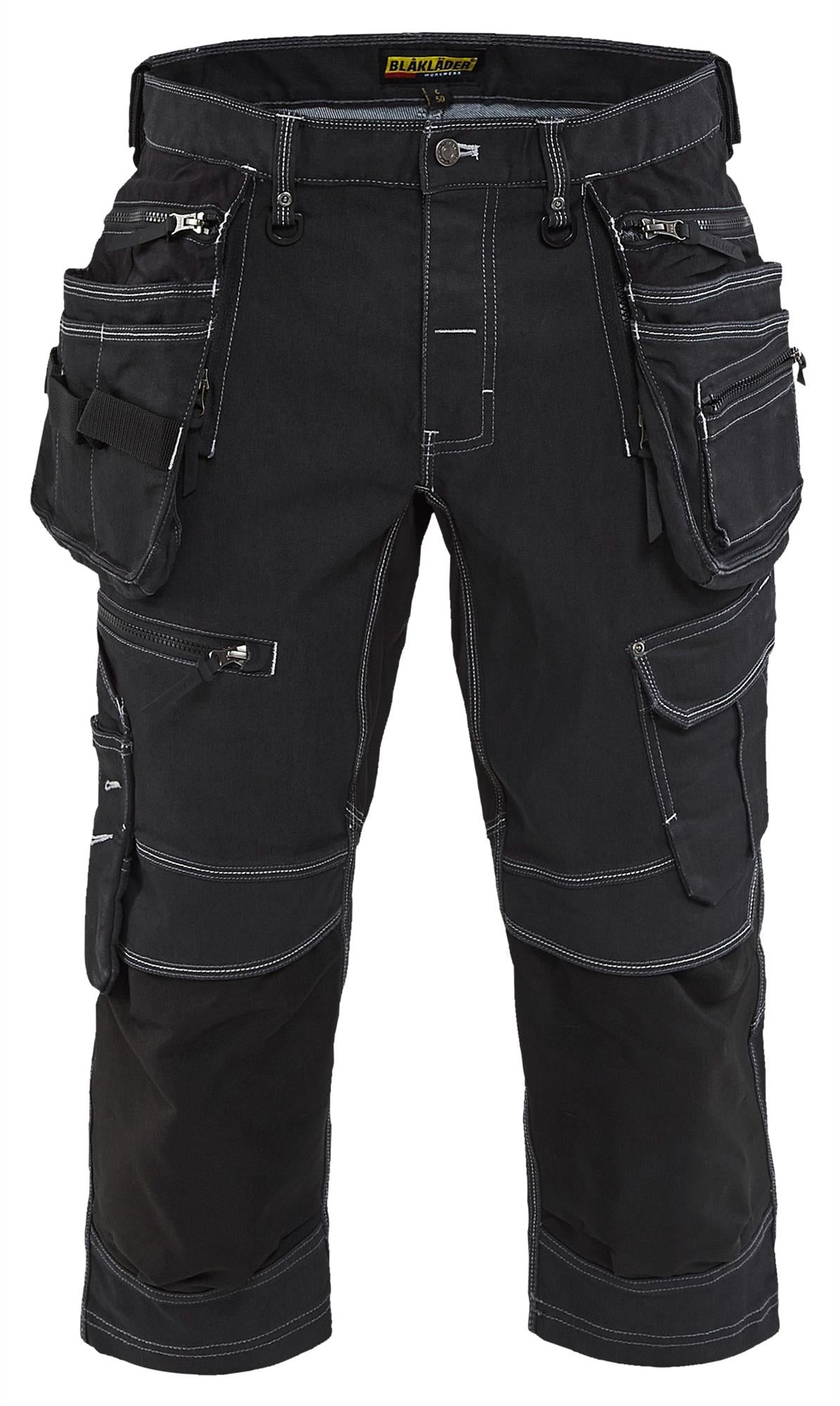 Blaklader X1900 black men's holster pocket stretch pirate shorts #1991