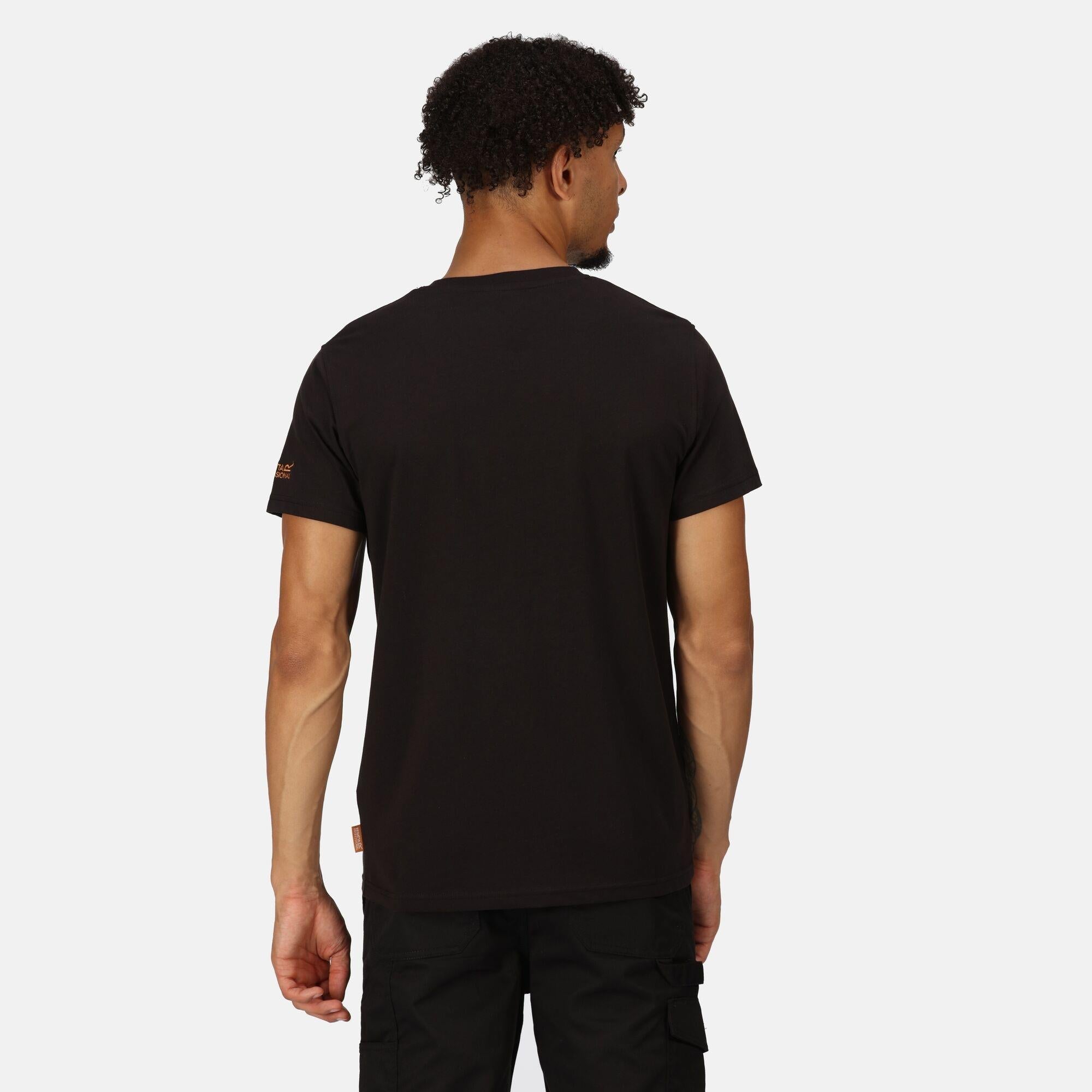 Regatta Original black men's sustainable cotton T-shirt Tee #TRS300