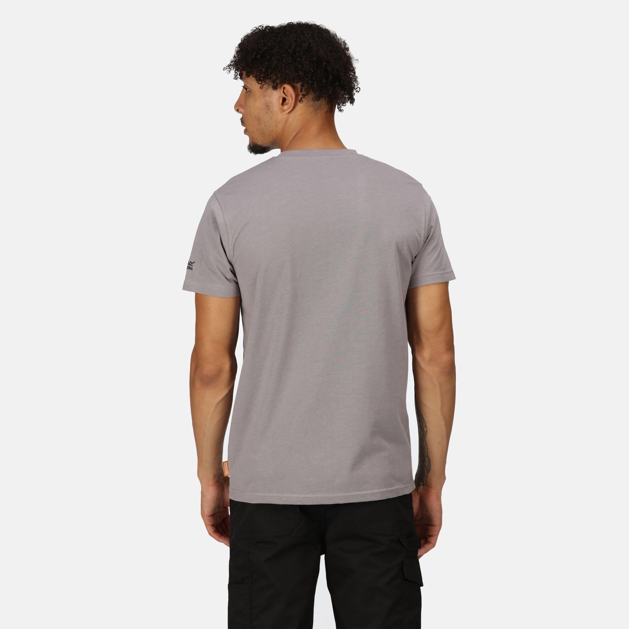 Regatta Original grey marl men's sustainable cotton T-shirt Tee #TRS300