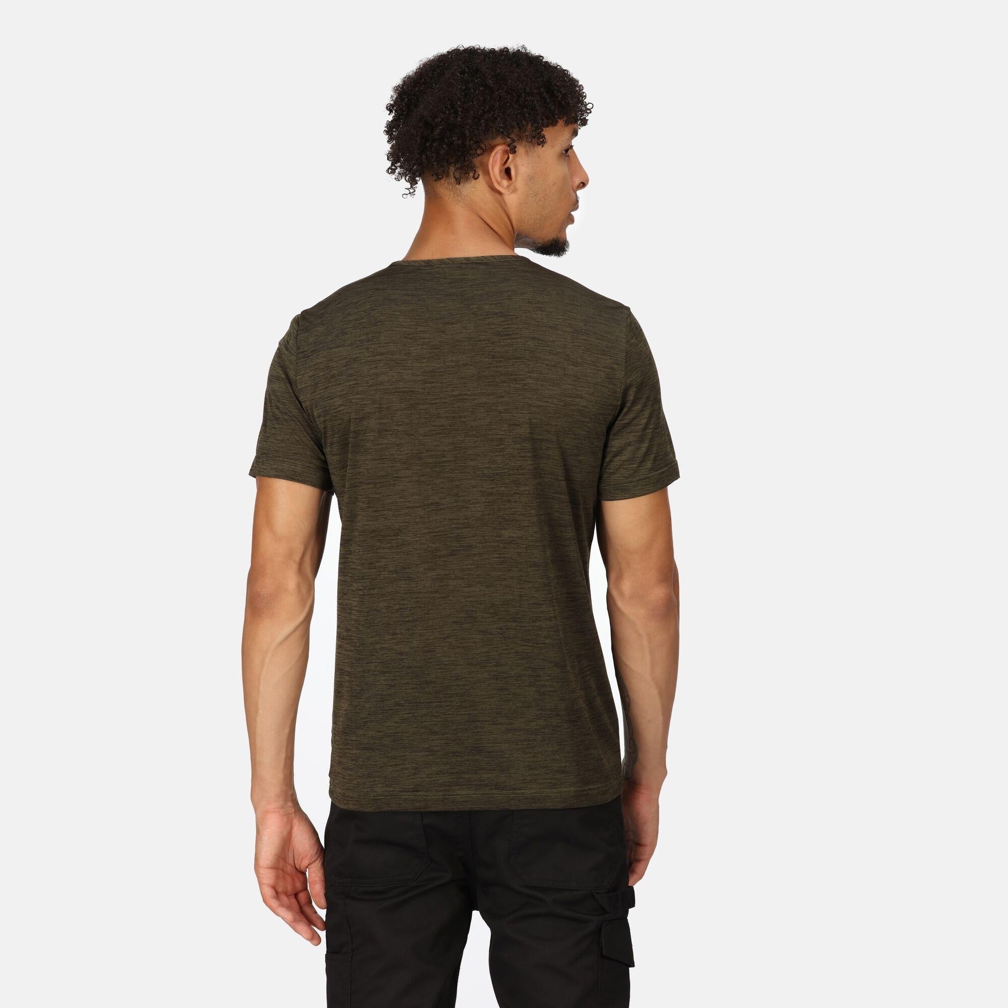 Regatta Original khaki marl men's moisture-wicking T-shirt Tee #TRS303
