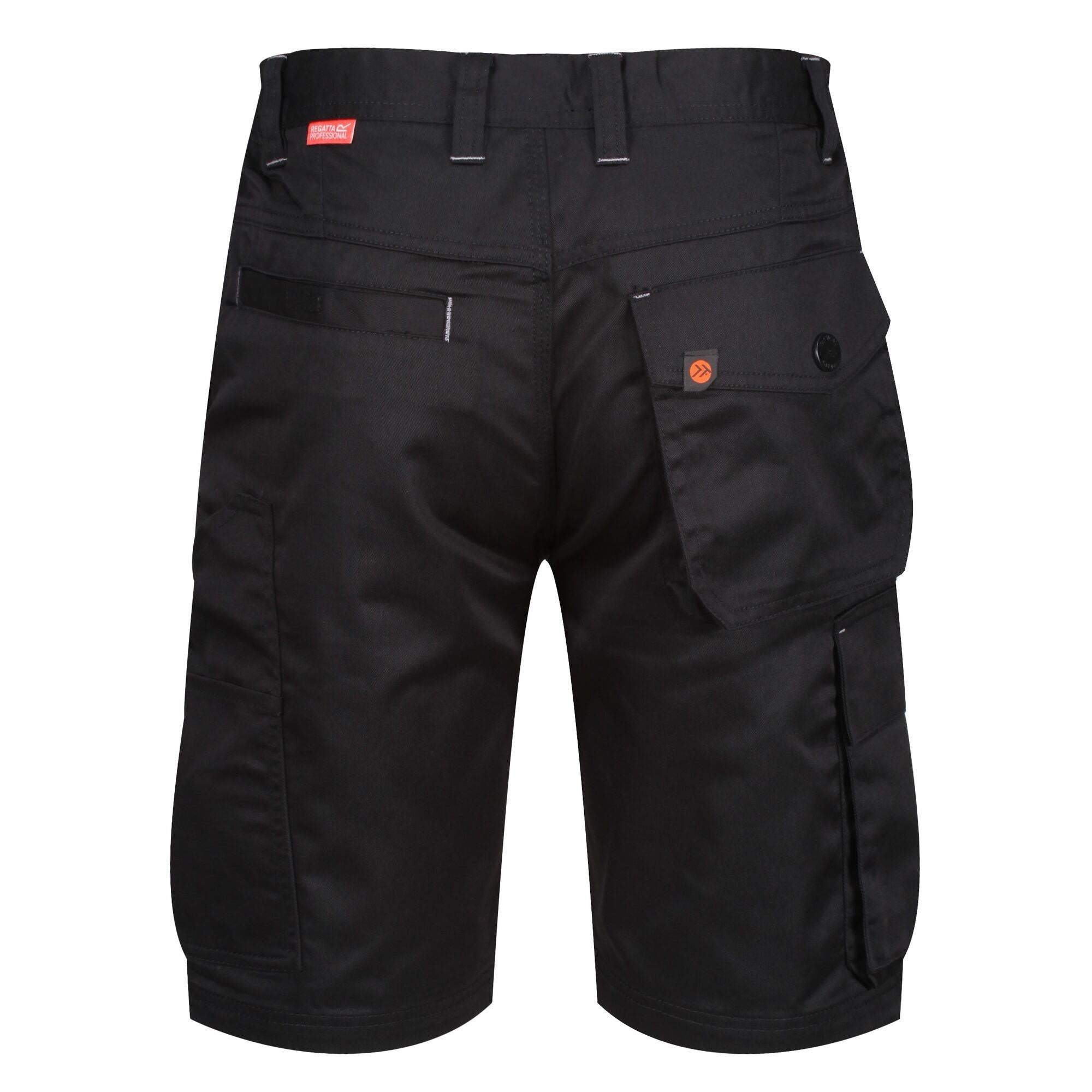 Regatta Heroic black men's water-repellent cargo shorts #TRJ388