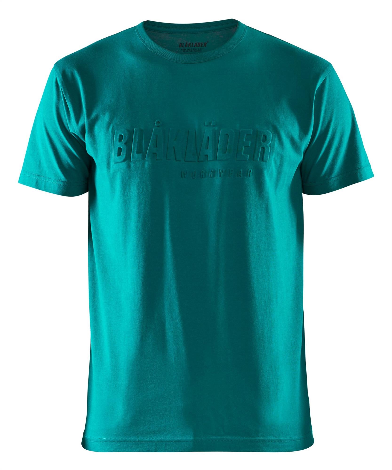 Blaklader 3D-logo teal men's cotton short-sleeve T-shirt #3531