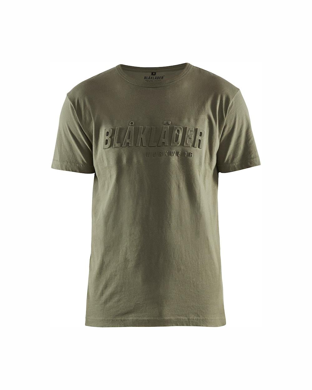 Blaklader 3D-logo autumn green men's cotton short-sleeve T-shirt #3531