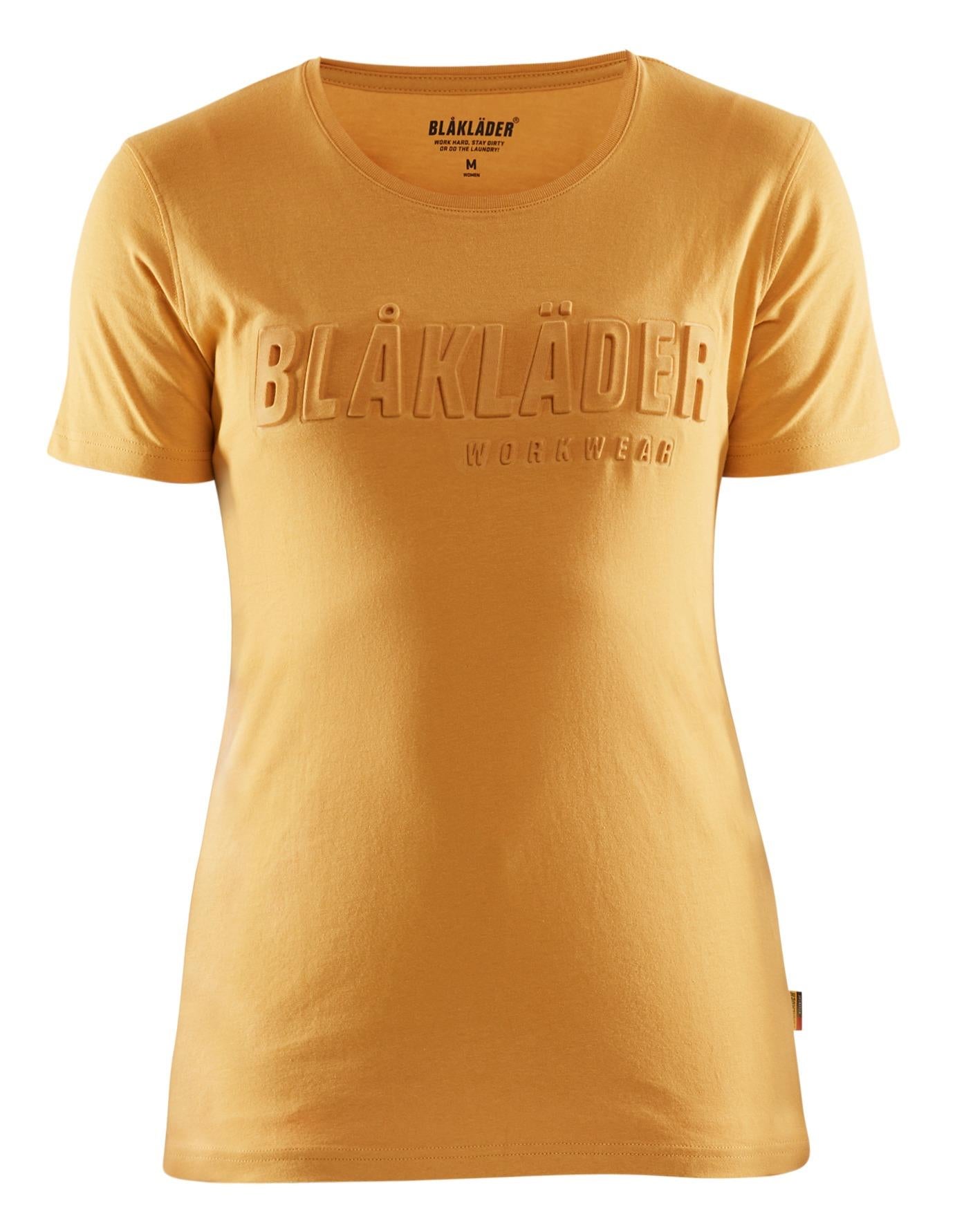 Blaklader 3D-logo honey gold women's cotton short-sleeve T-shirt #3431
