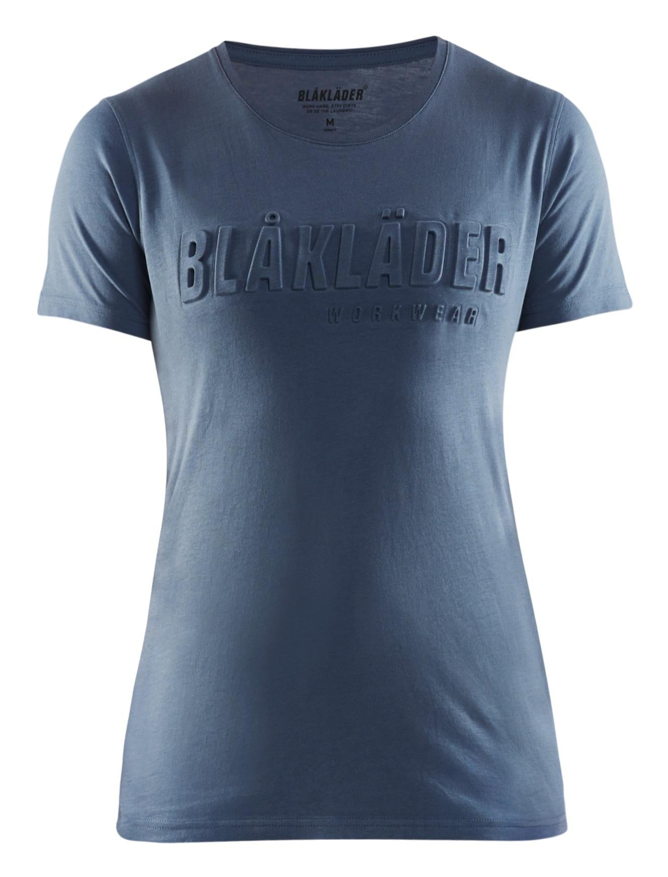 Blaklader 3D-logo numb blue women's cotton short-sleeve T-shirt #3431