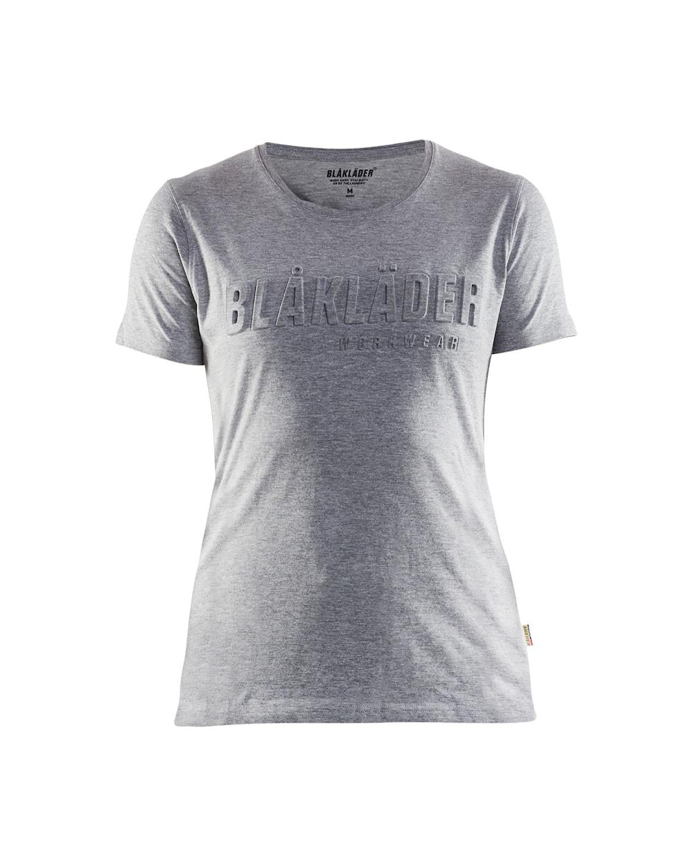 Blaklader 3D-logo grey marl women's cotton-mix short-sleeve T-shirt #3431