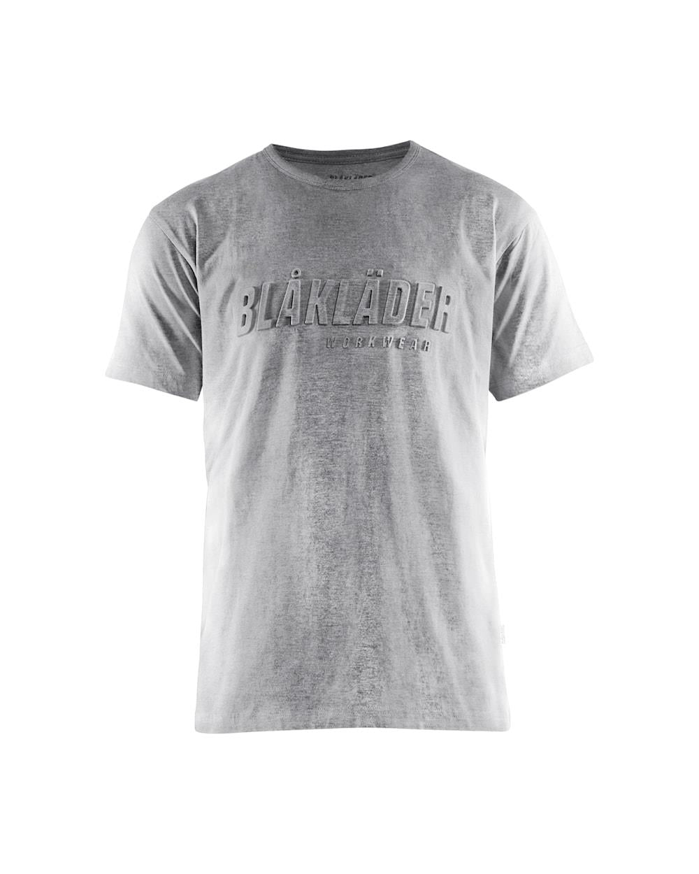 Blaklader 3D-logo grey melange men's cotton-mix short-sleeve T-shirt #3531