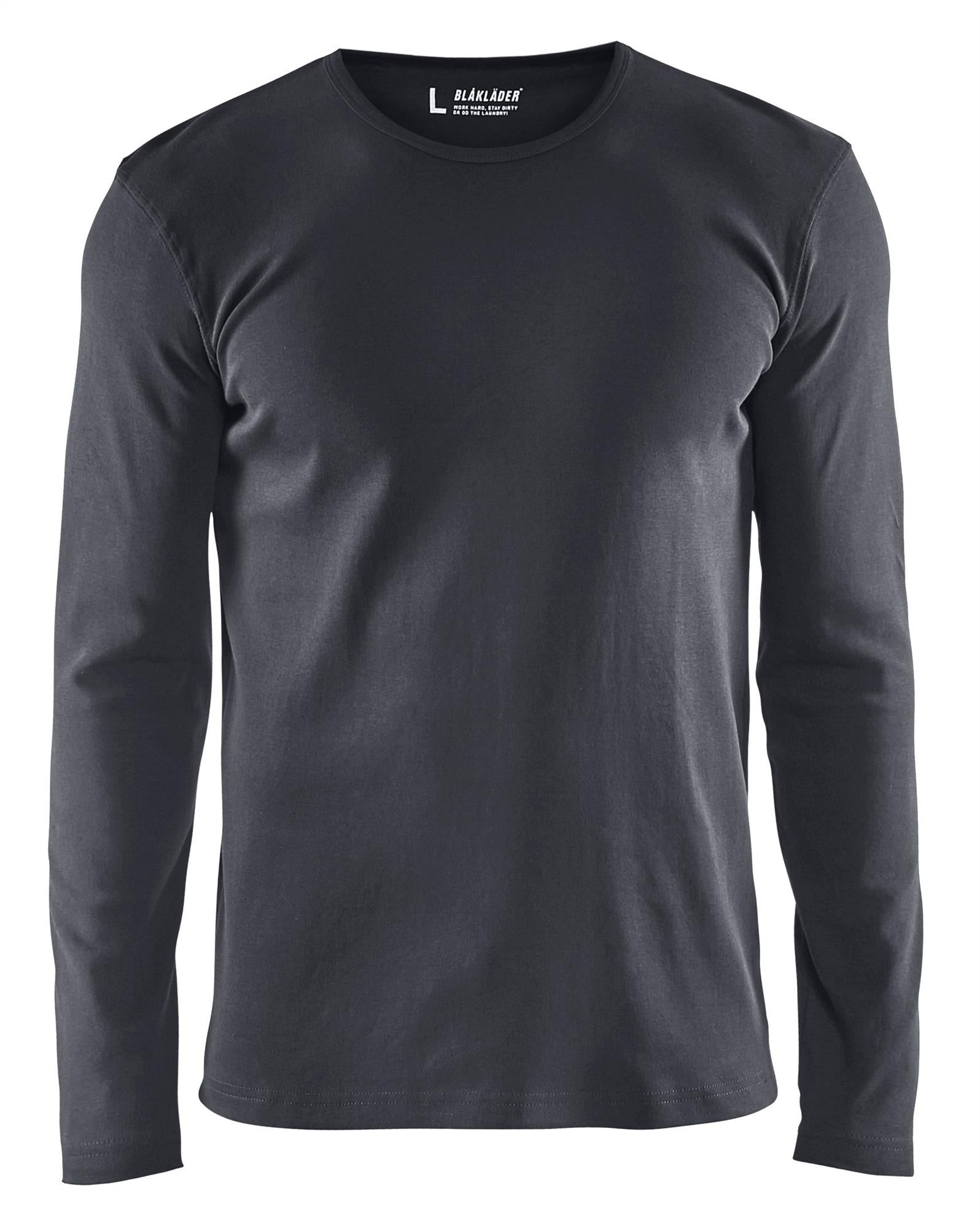 Blaklader dark grey men's cotton long-sleeve T-shirt #3314