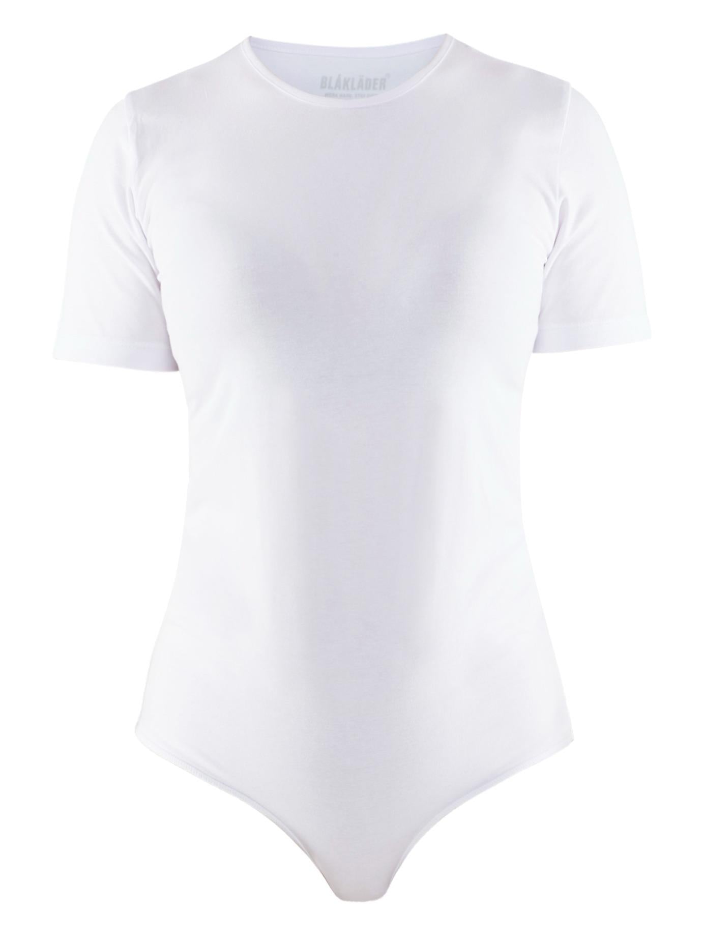 Blaklader white stretch cotton women's short-sleeve bodysuit #3404