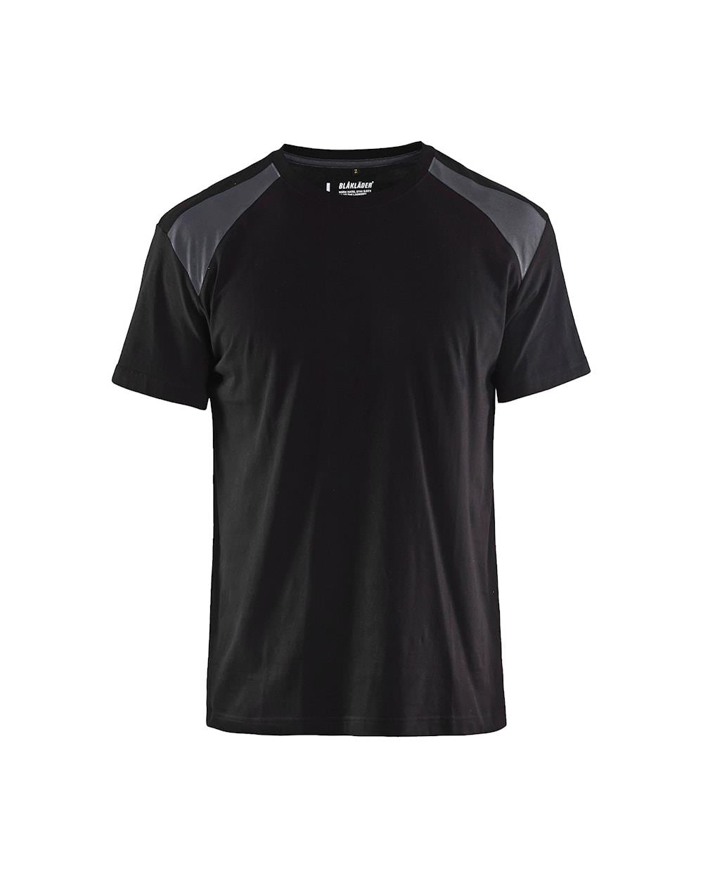 Blaklader black/mid grey men's cotton short-sleeve work T-shirt #3379