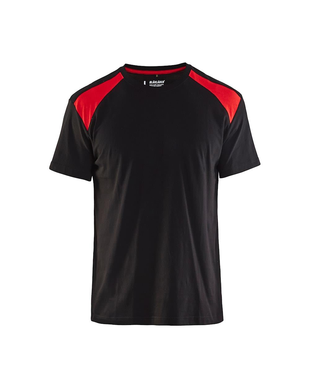 Blaklader black/red men's cotton short-sleeve work T-shirt #3379