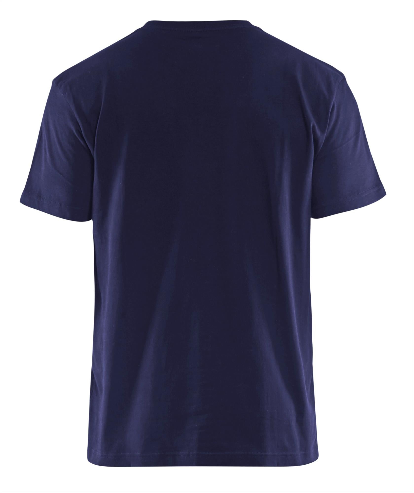 Blaklader navy/yellow men's cotton short-sleeve work T-shirt #3379