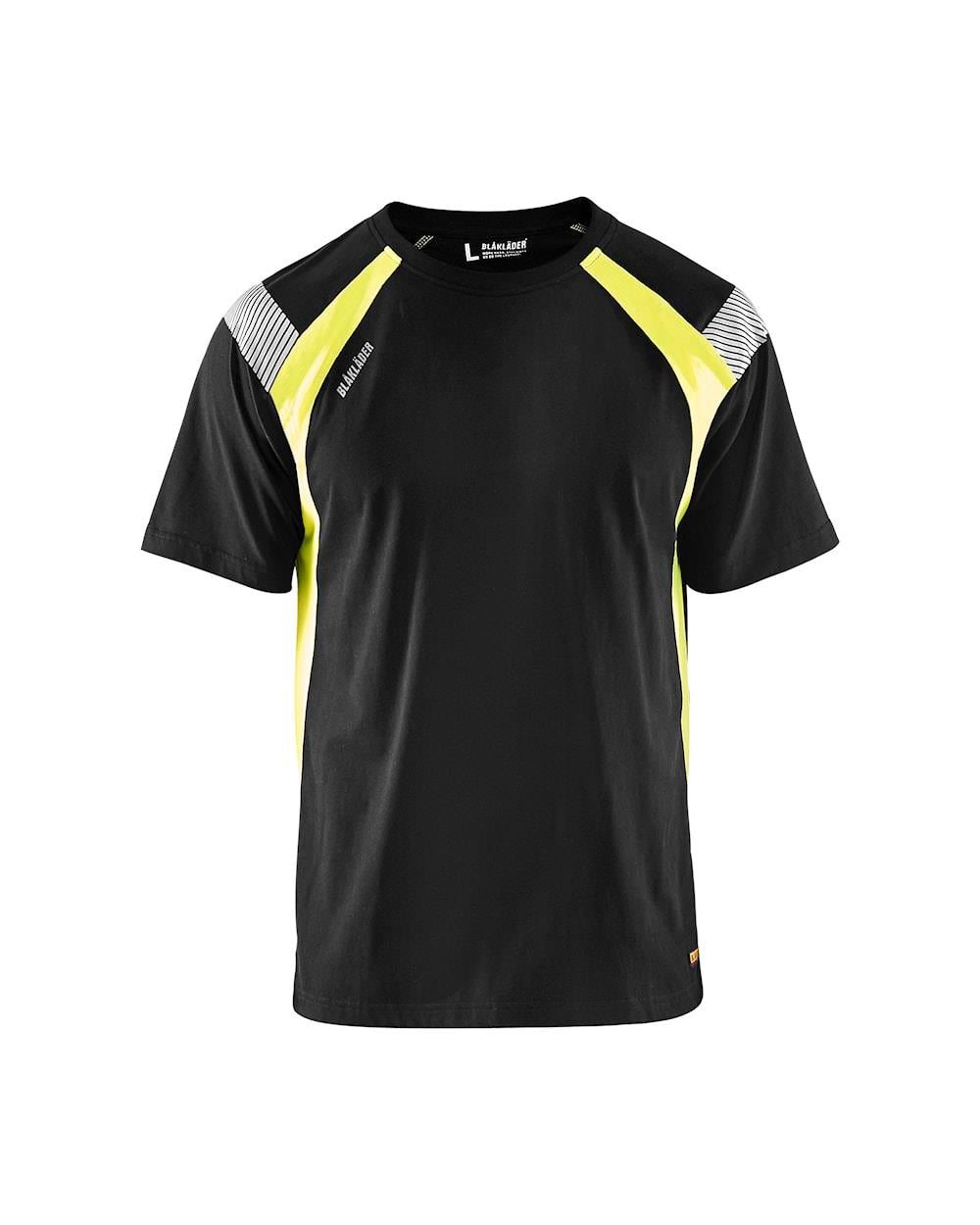 Blaklader black/yellow men's short-sleeve T-shirt #3332