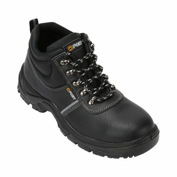 Fort Workforce FF107 S1P black leather steel toe-cap/midsole safety work boot