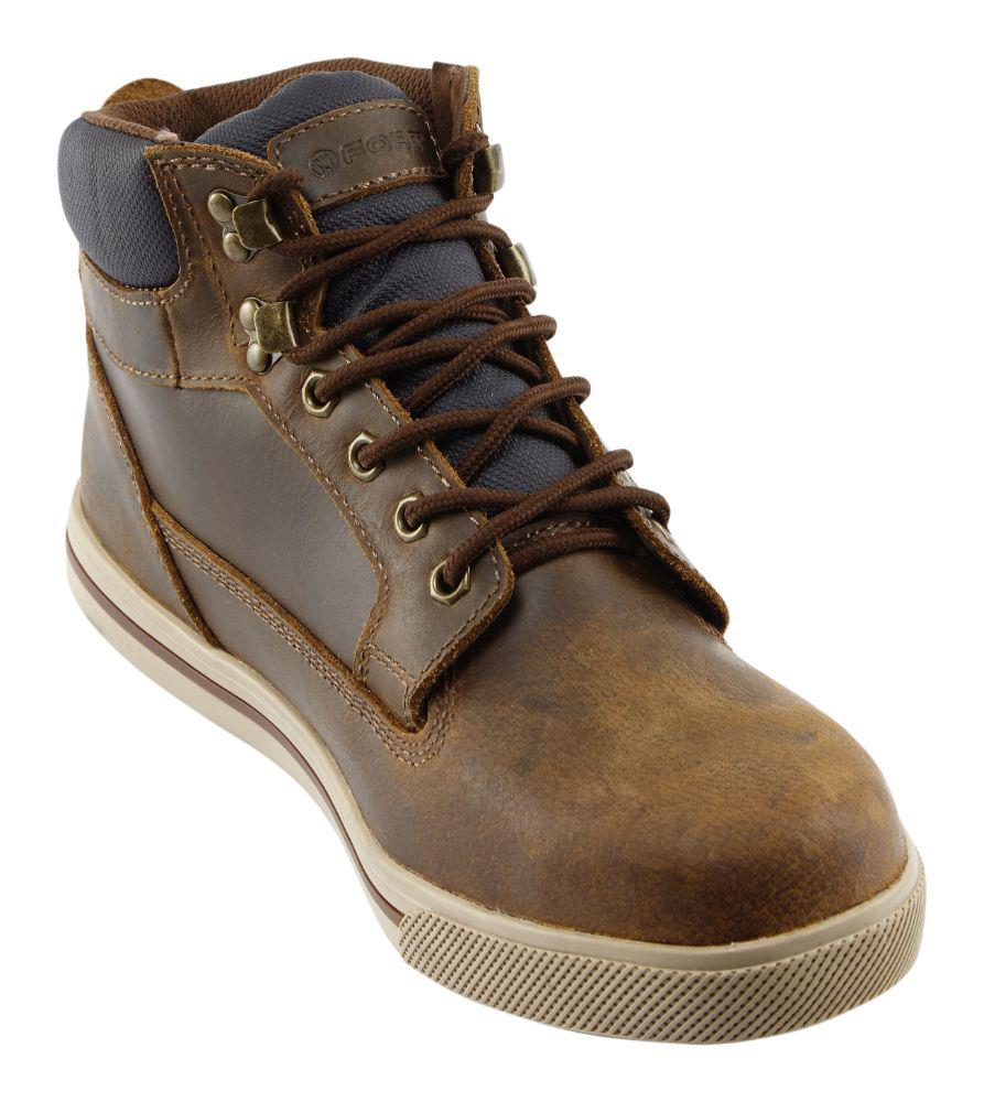 Fort Compton brown leather steel toe/midsole safety work boot #FF110