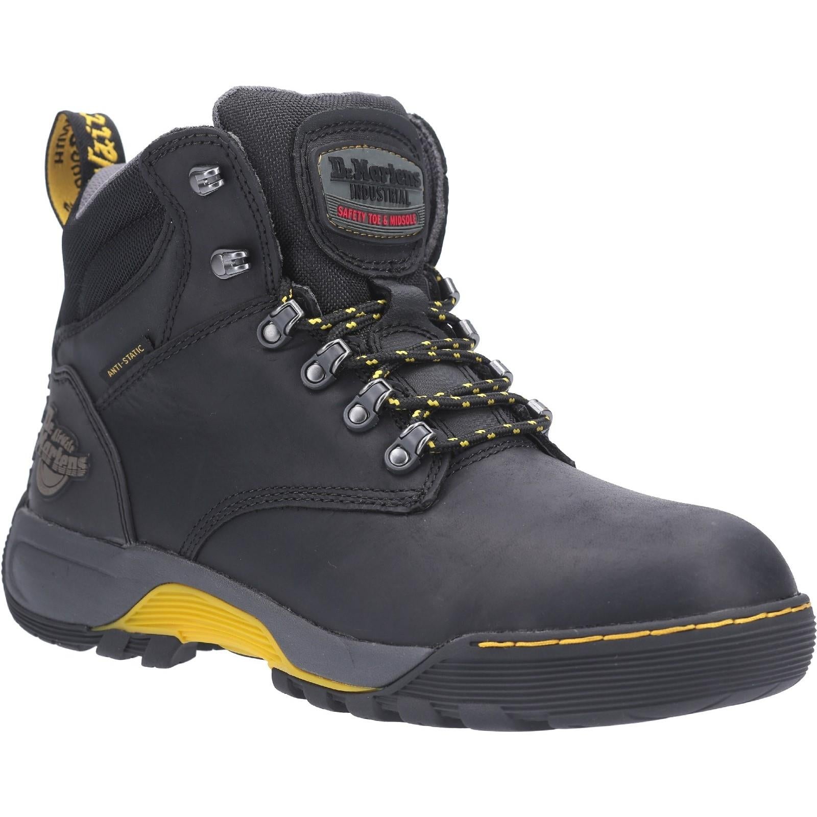 Dr Martens Ridge S3 black leather steel toe/midsole work safety hiker boots