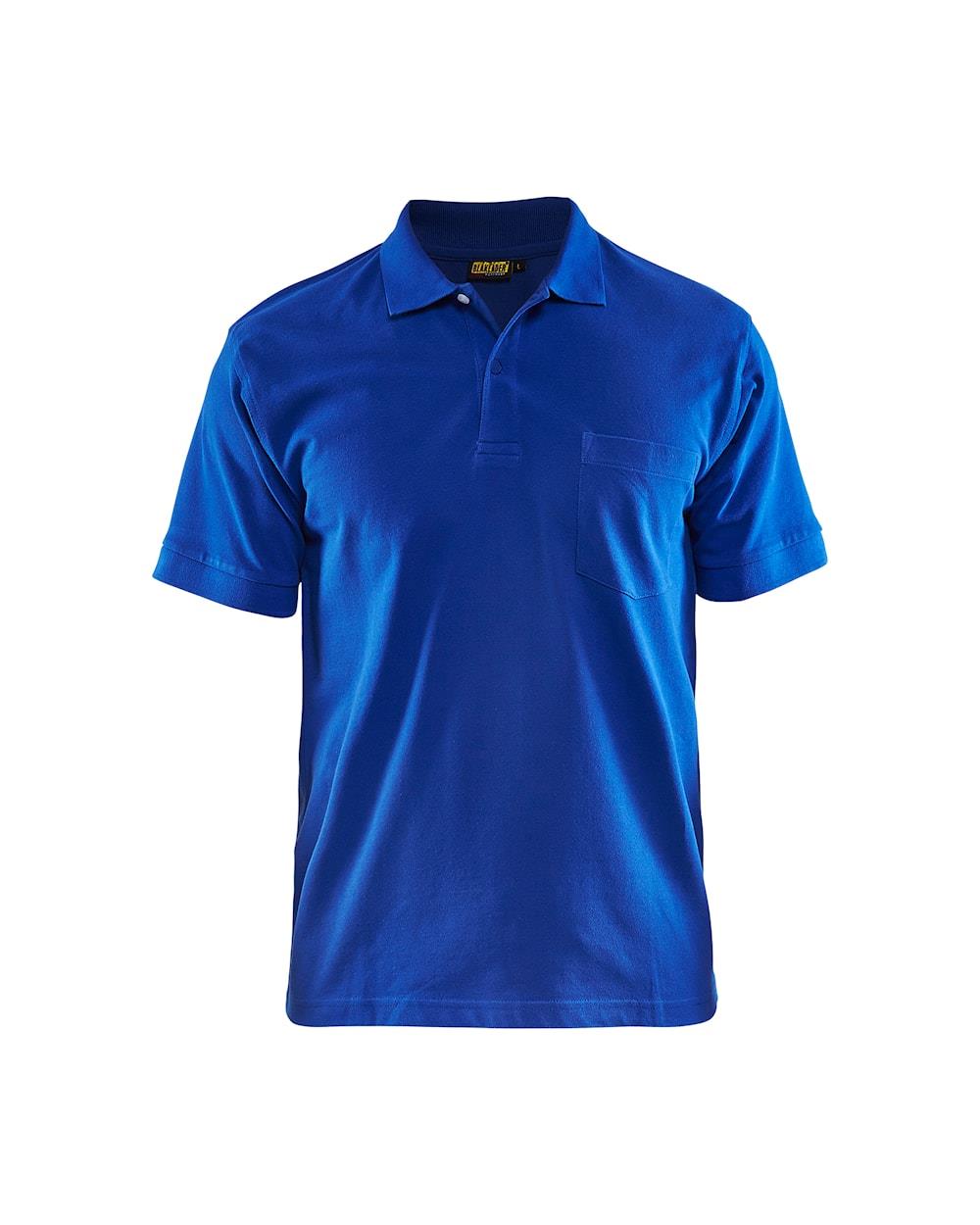 Blaklader cornflower blue men's cotton pique work polo-shirt #3305
