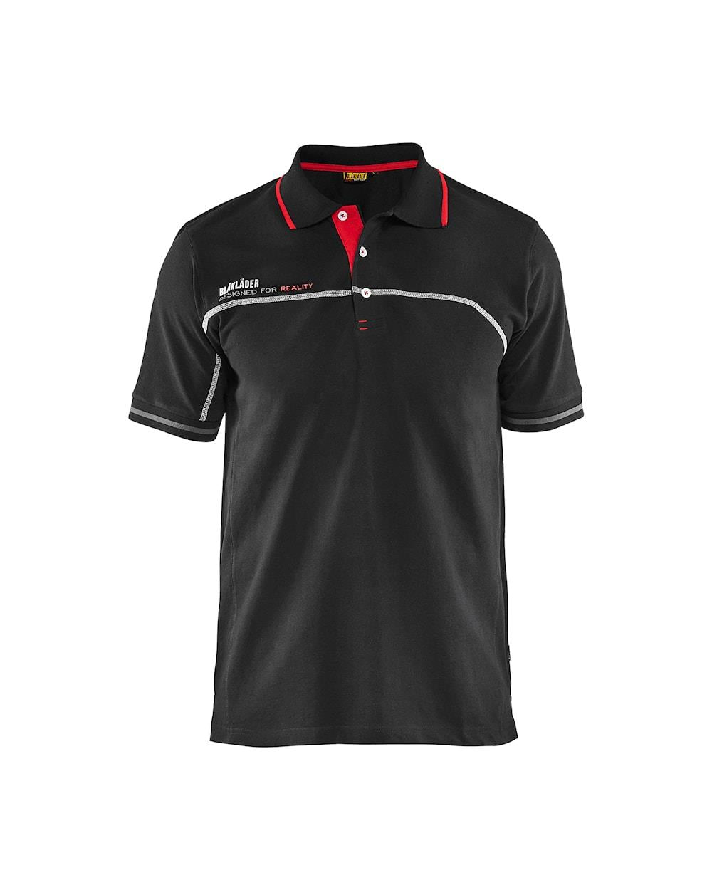 Blaklader Branded Polo shirt Black/Red