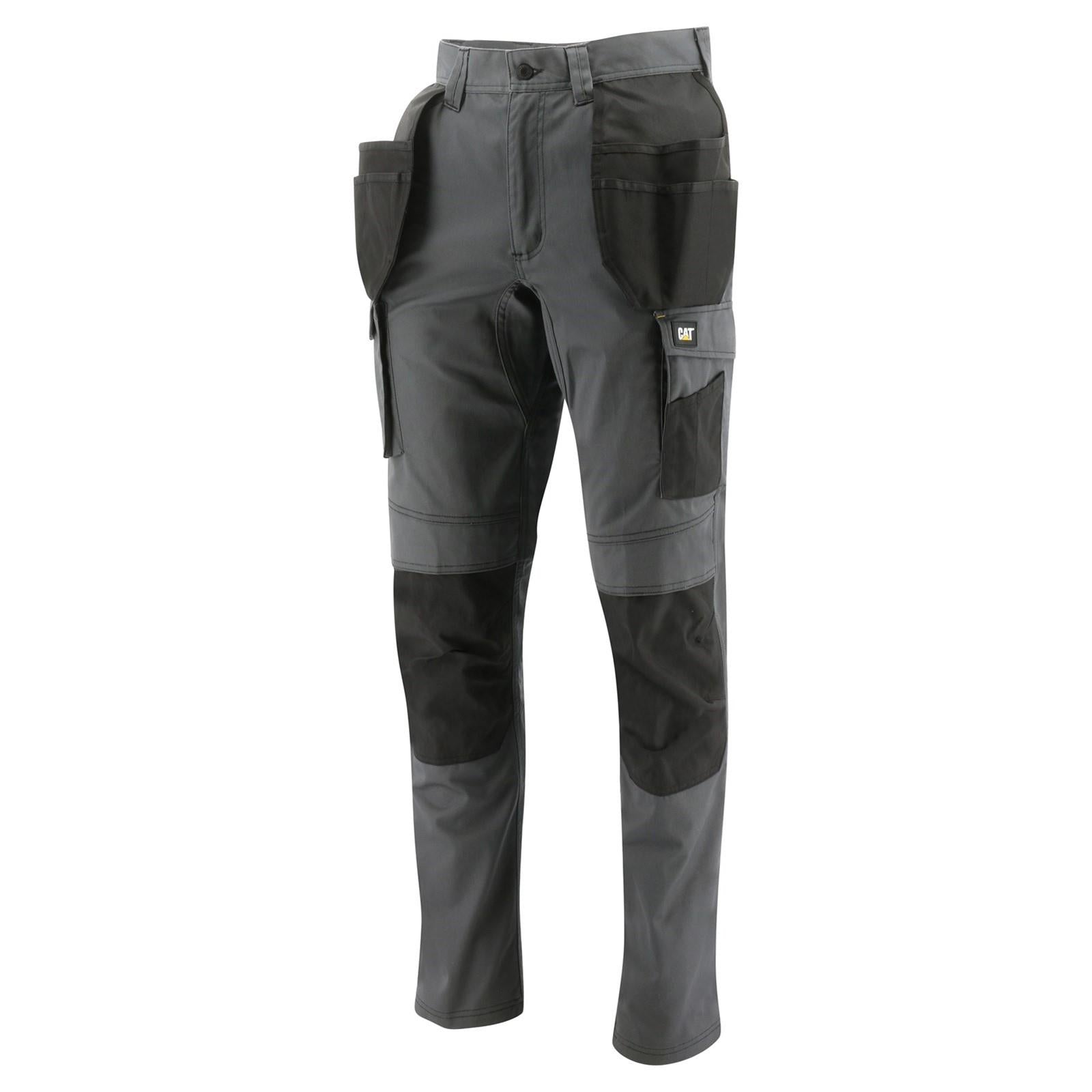 Caterpillar CAT Essentials grey/black stretch knee-pad pocket work trouser #1810084