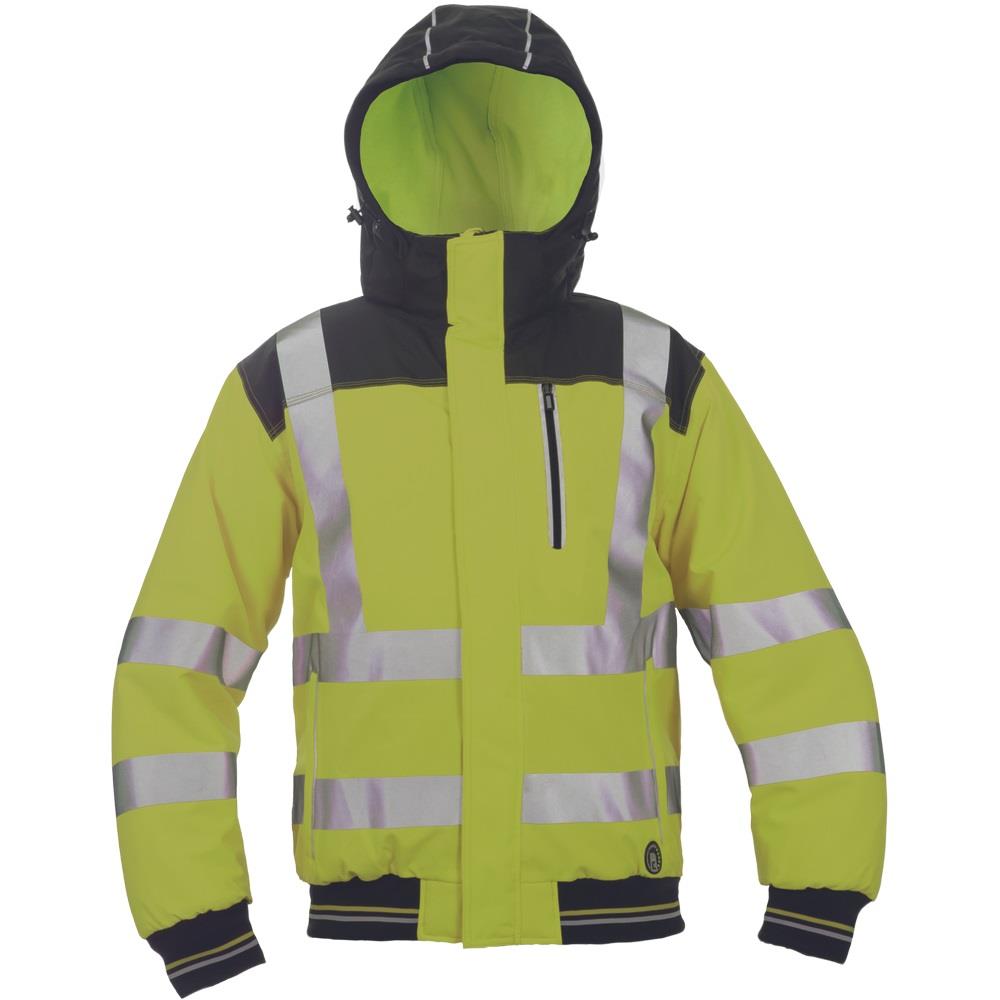 Cerva Knoxfield Winter yellow men's hi-vis waterproof breathable lined jacket