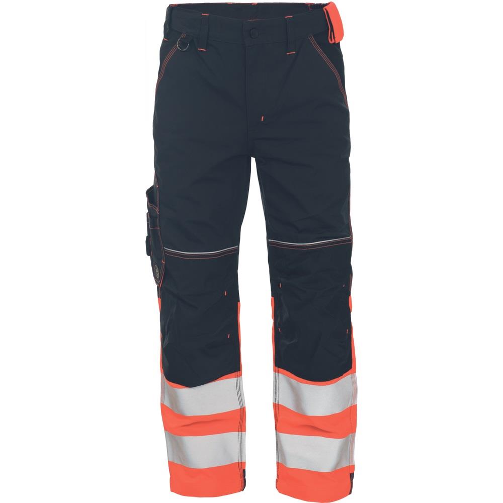Cerva Knoxfield anthracite/orange contrast men's polycotton trouser - adjustable leg length