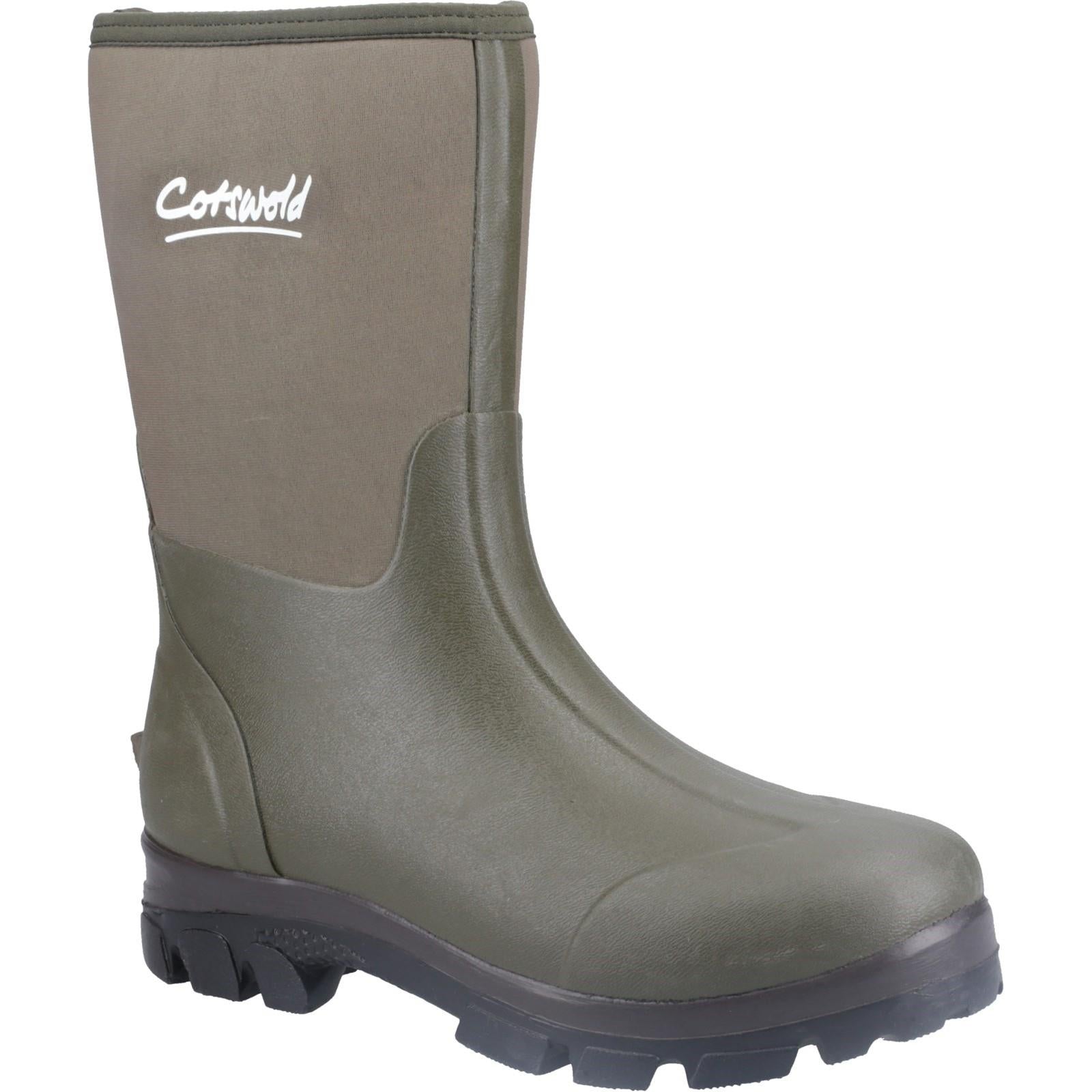 Cotswold Kensington green neoprene waterproof wellington boots