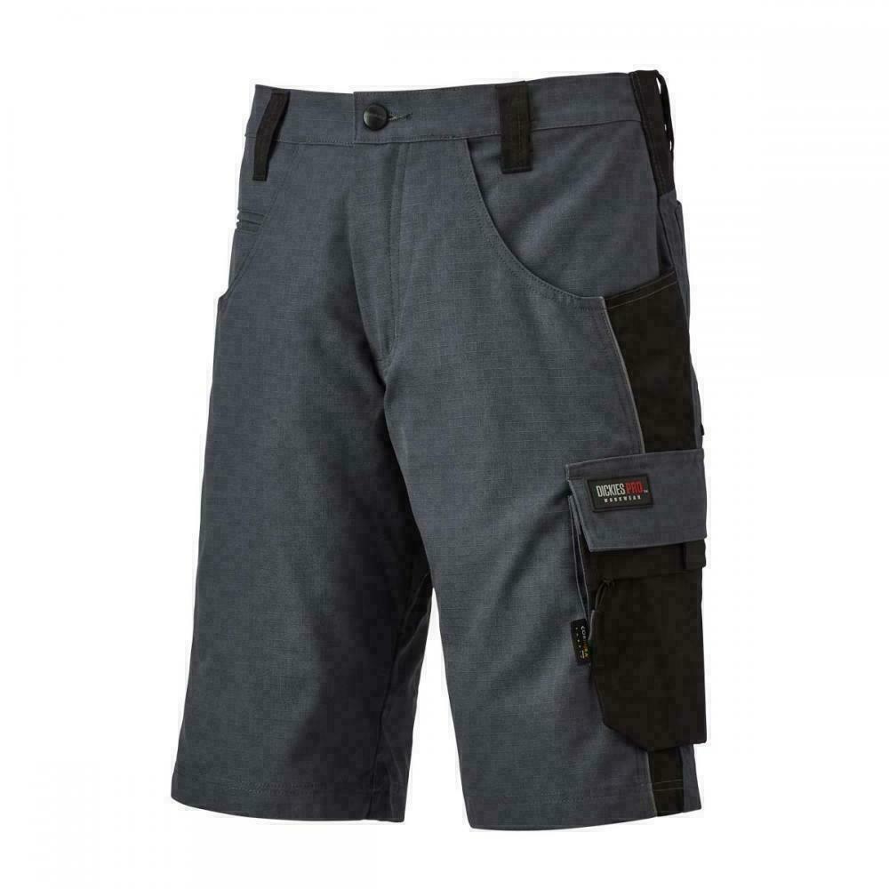 Dickies grey/black heavyweight polycotton work shorts #DP1006