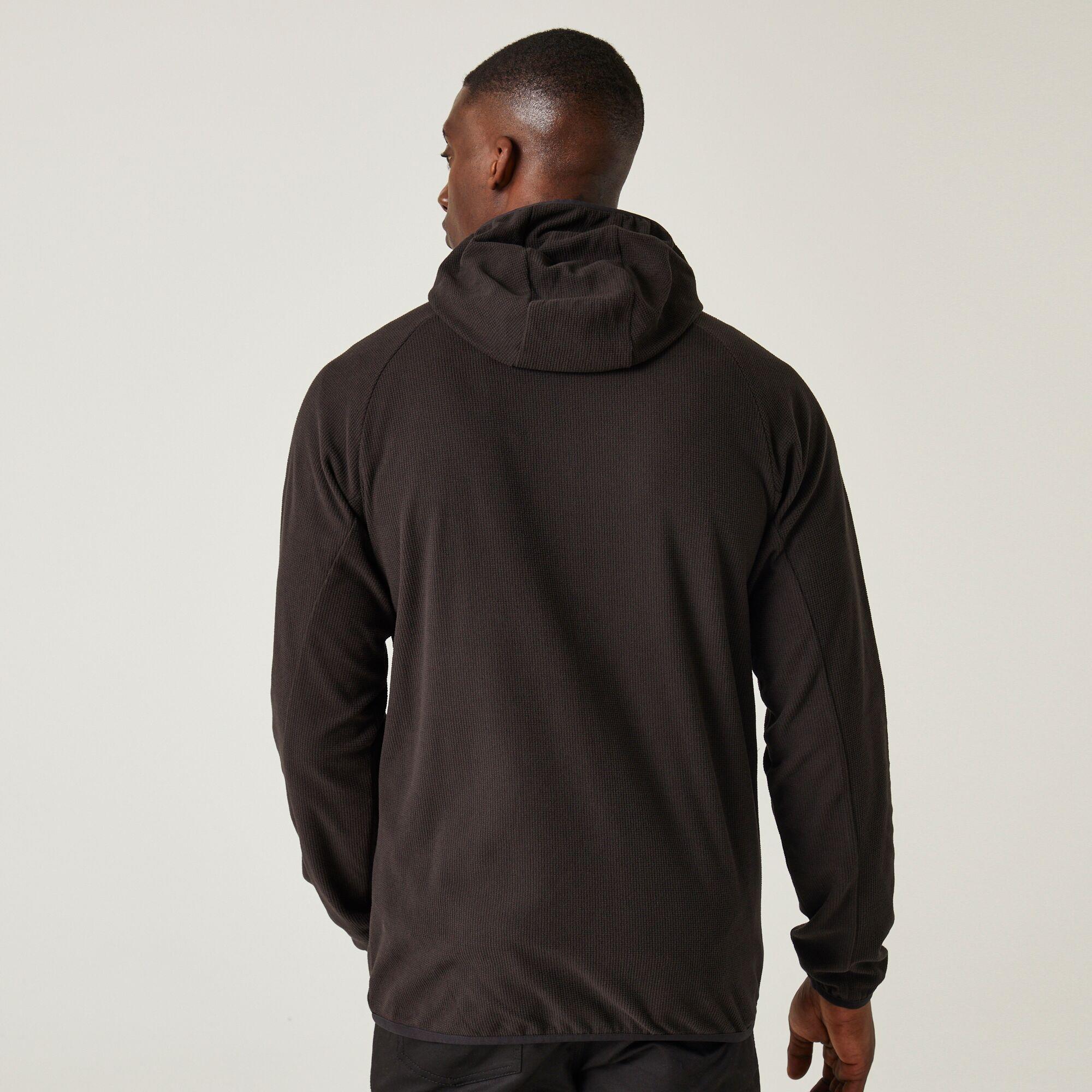 Regatta Navigate black/orange men's lightweight full-zip fleece #TRF690