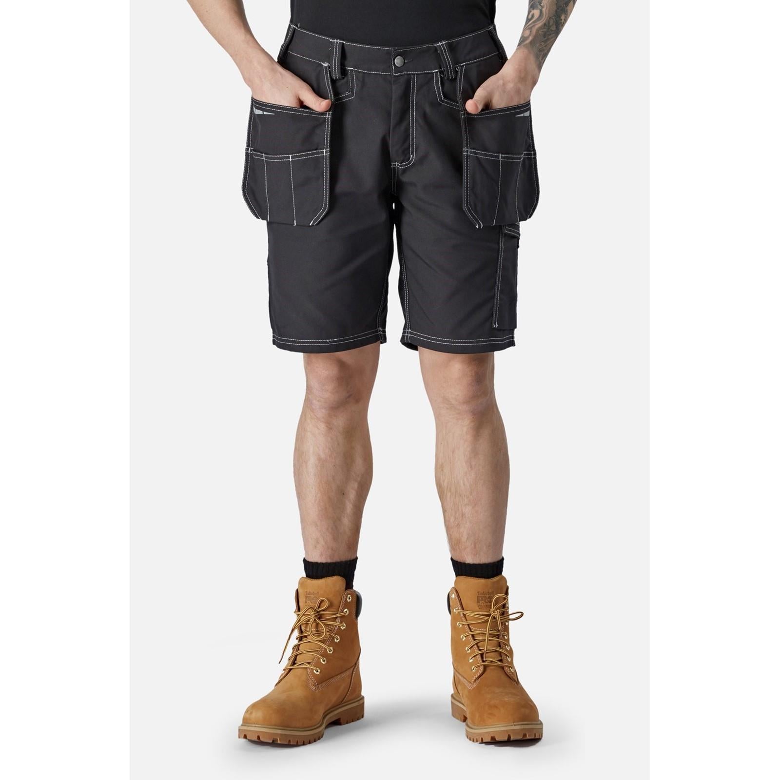 Dickies Eisenhower Extreme black moisture-wicking holster pocket work shorts