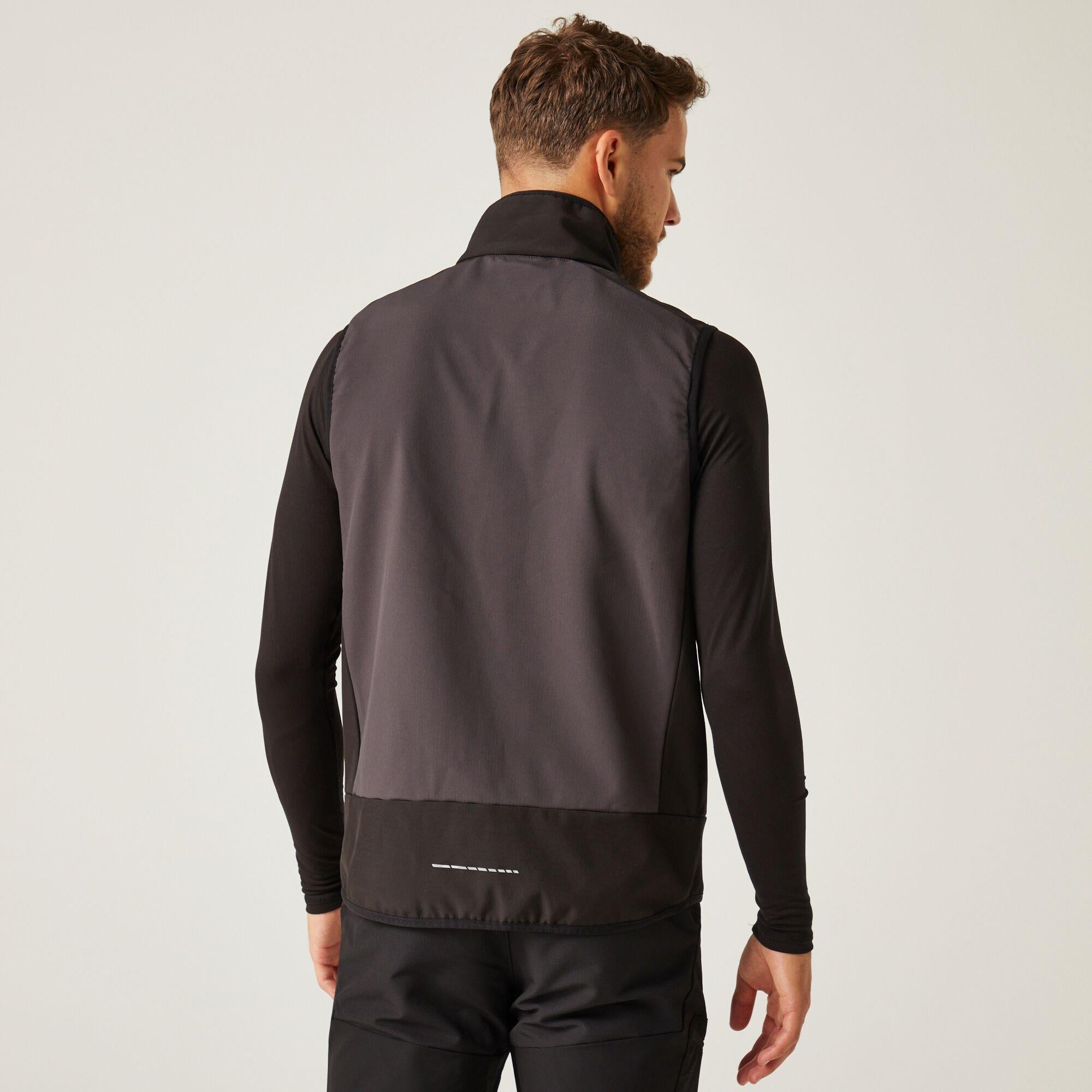 Regatta E-Volve ash/black unisex soft-shell warm bodywarmer #TRA907