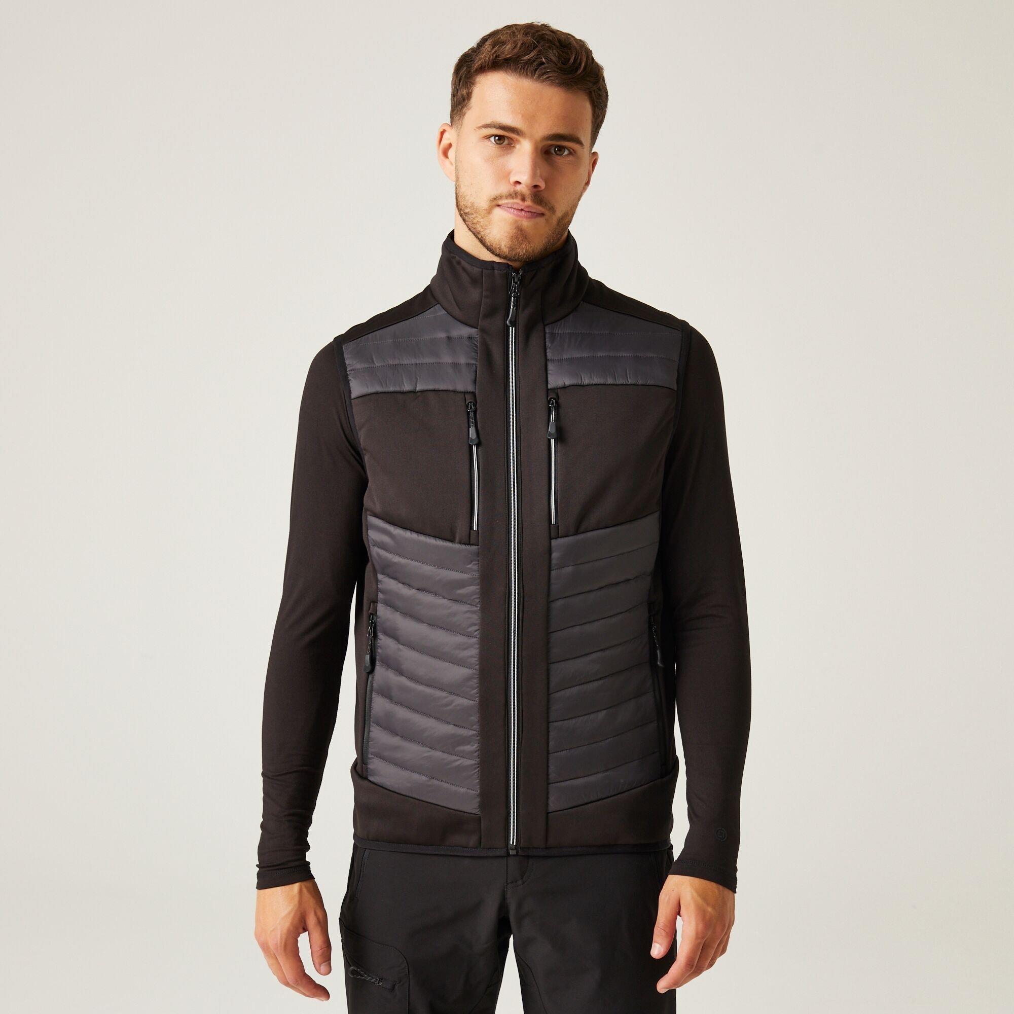 Regatta E-Volve ash/black unisex stretch insulated bodywarmer #TRA905
