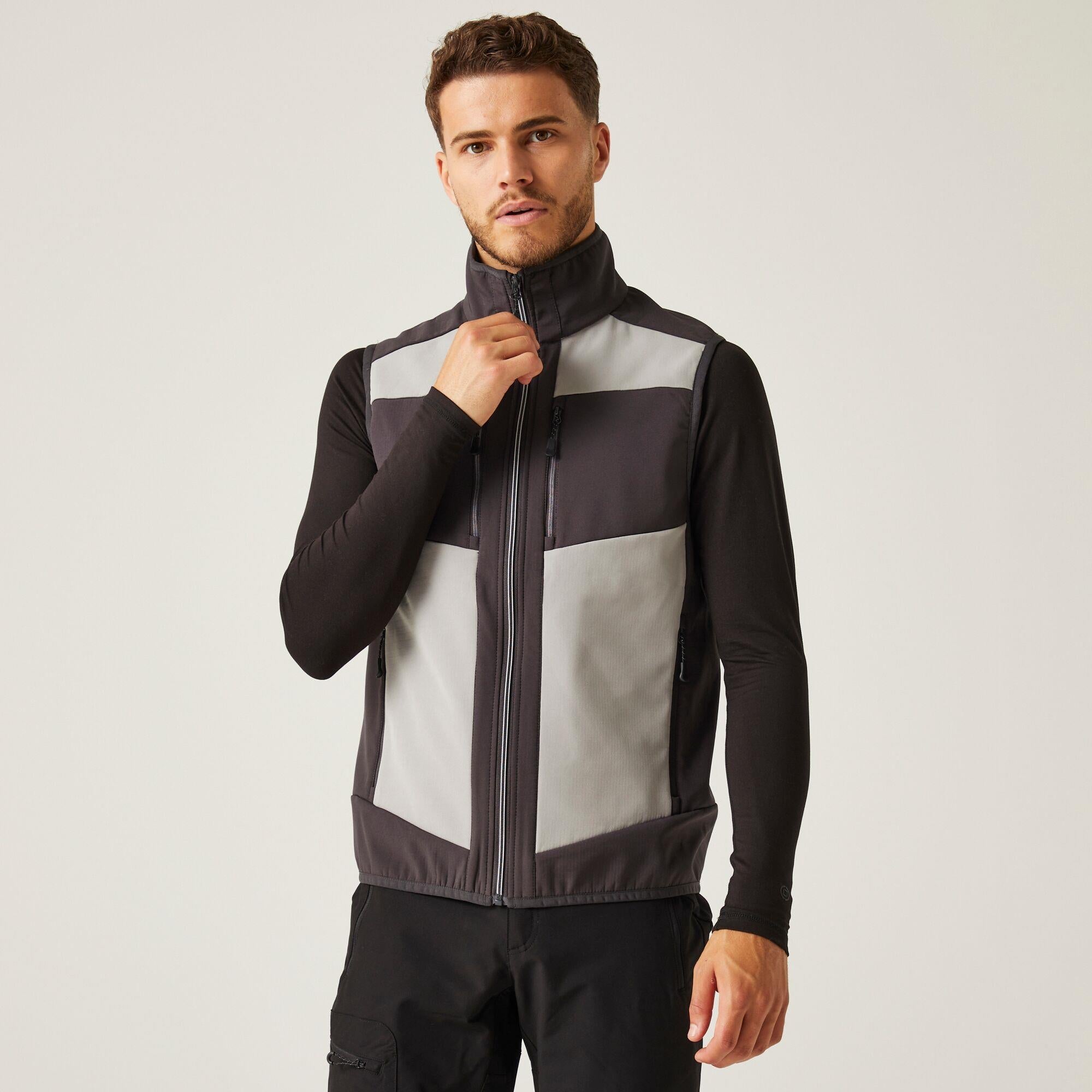 Regatta E-Volve mineral grey/ash unisex soft-shell warm bodywarmer #TRA907