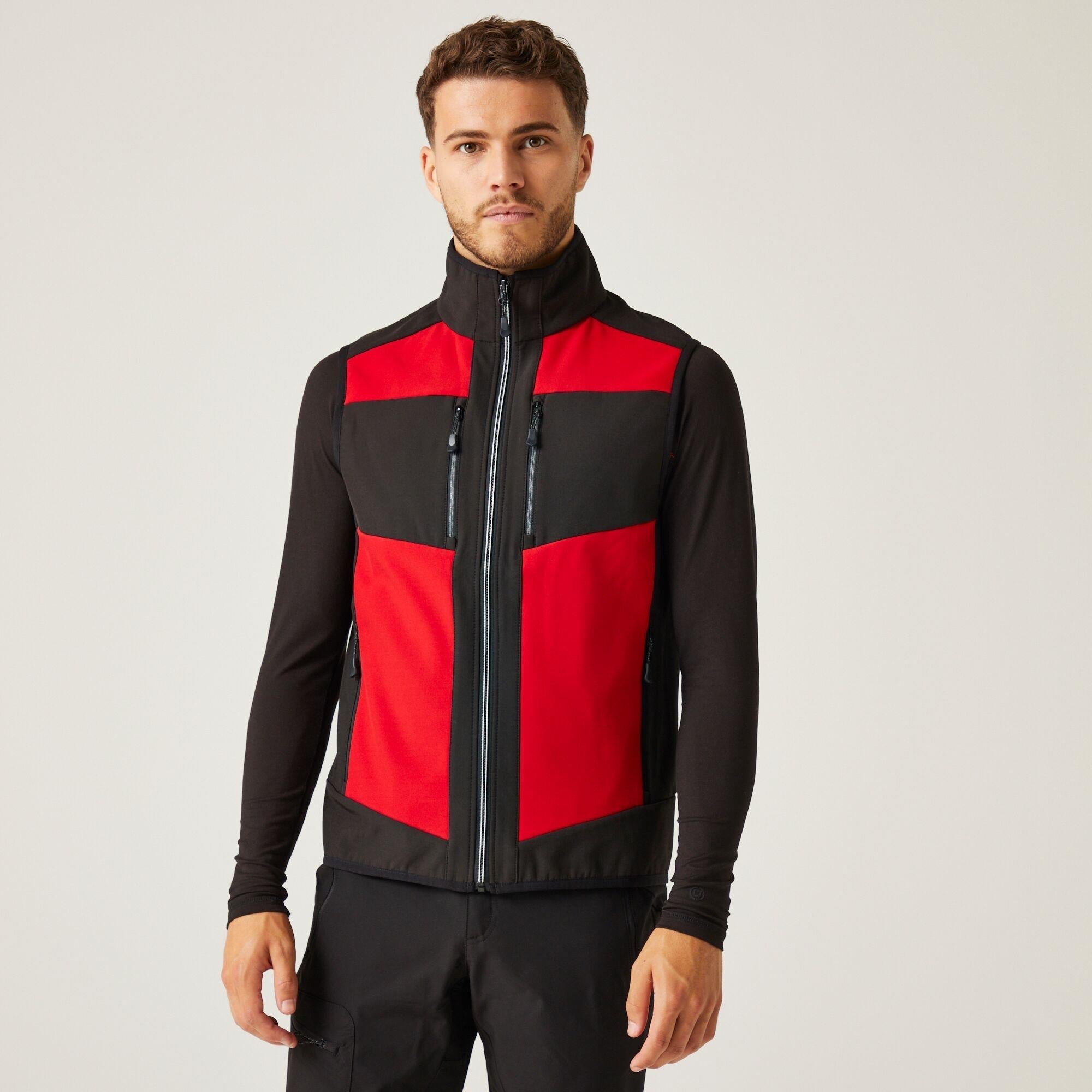 Regatta E-Volve red/black unisex soft-shell warm bodywarmer #TRA907